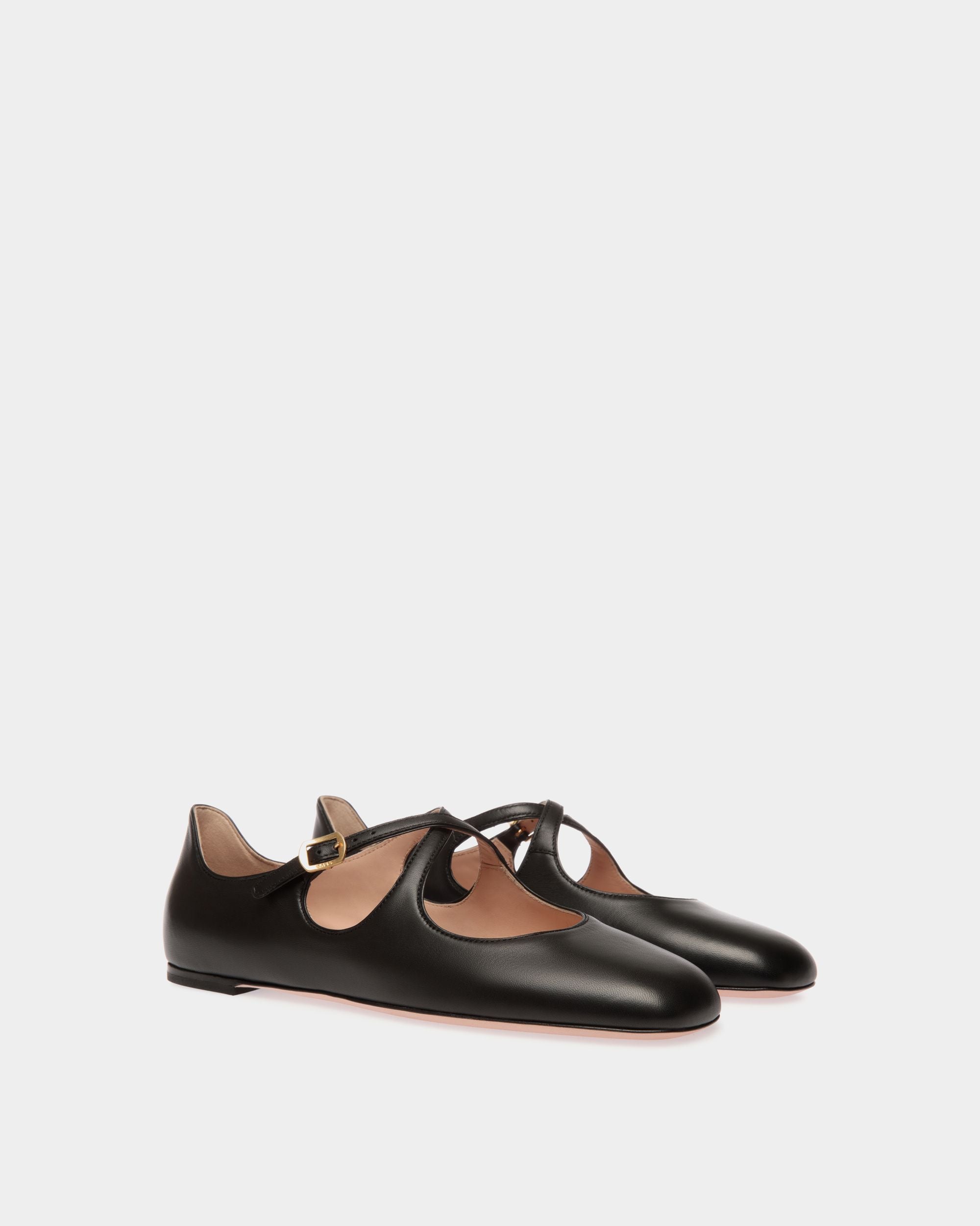 Ballyrina Ballerina Aus Schwarzem Leder - Damen - Bally - 03