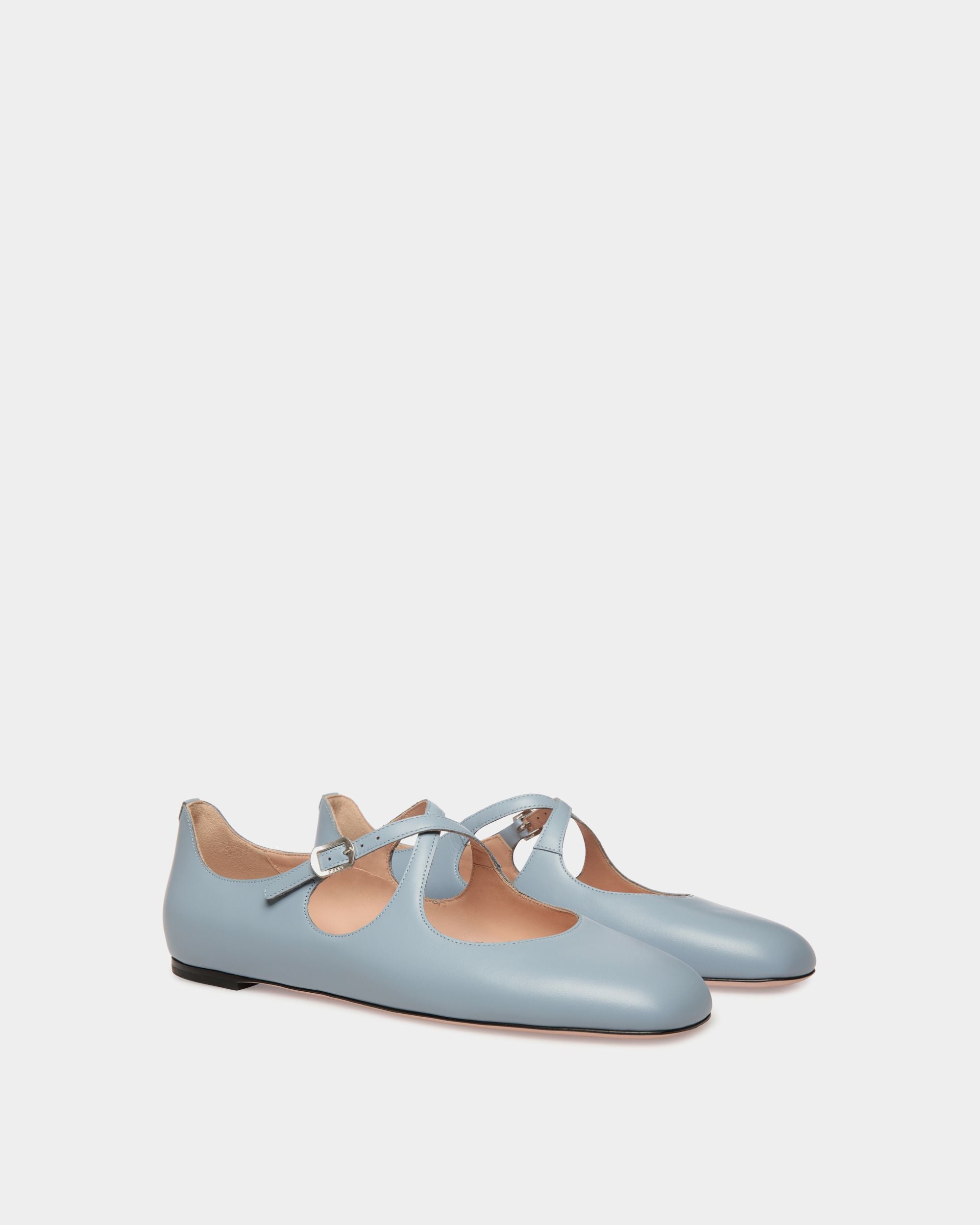 Ballyrina Ballerinas Aus Hellblauem Leder - Damen - Bally - 02