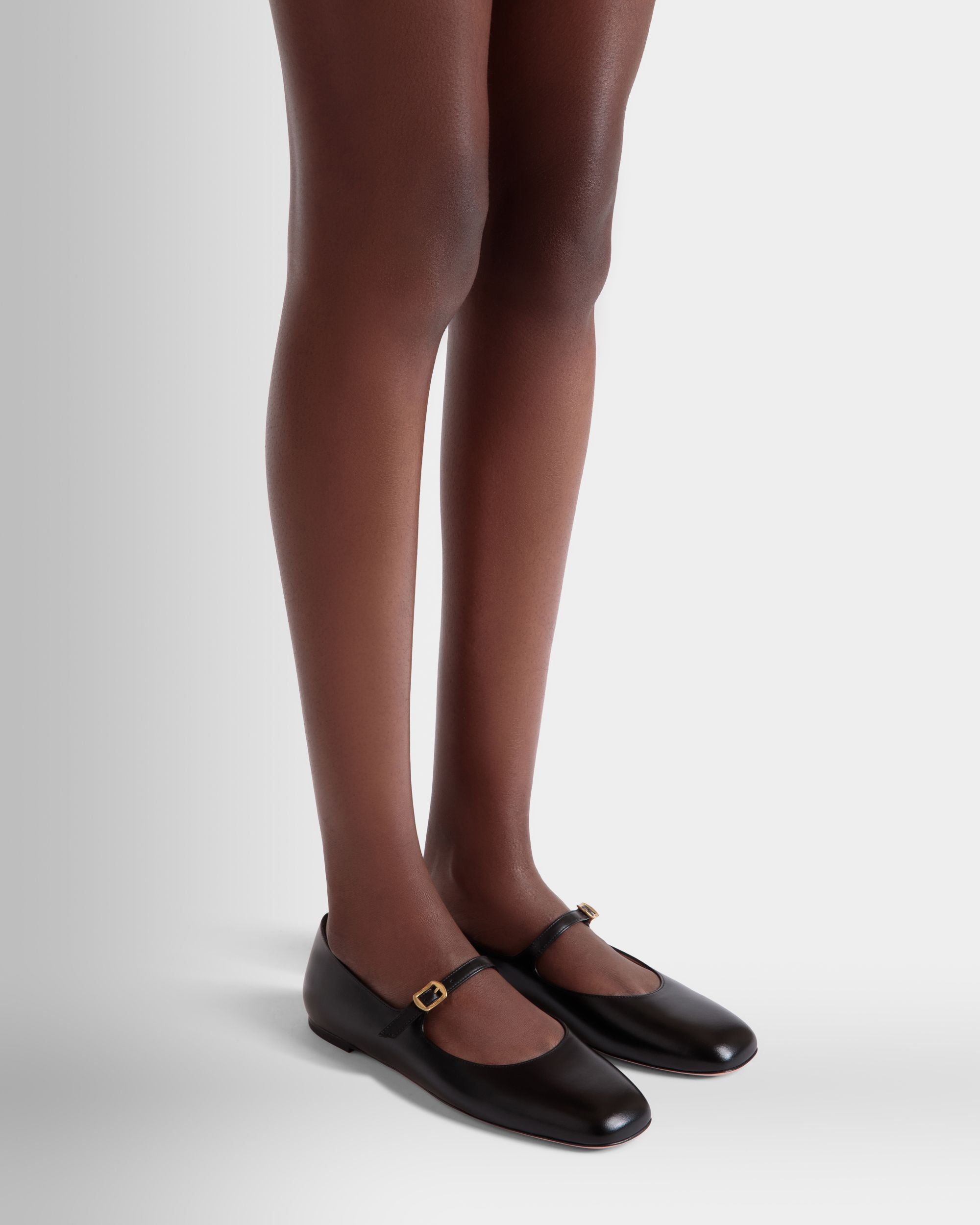 Ballyrina Ballerina Aus Schwarzem Leder - Damen - Bally - 02