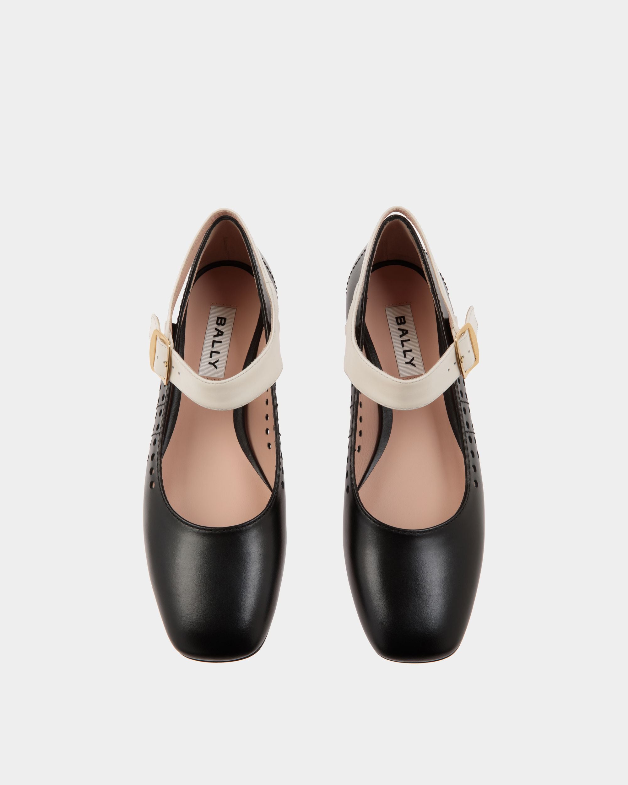 Ballyrina Ballerina Aus Leder In Schwarz Und Weiß - Damen - Bally - 05