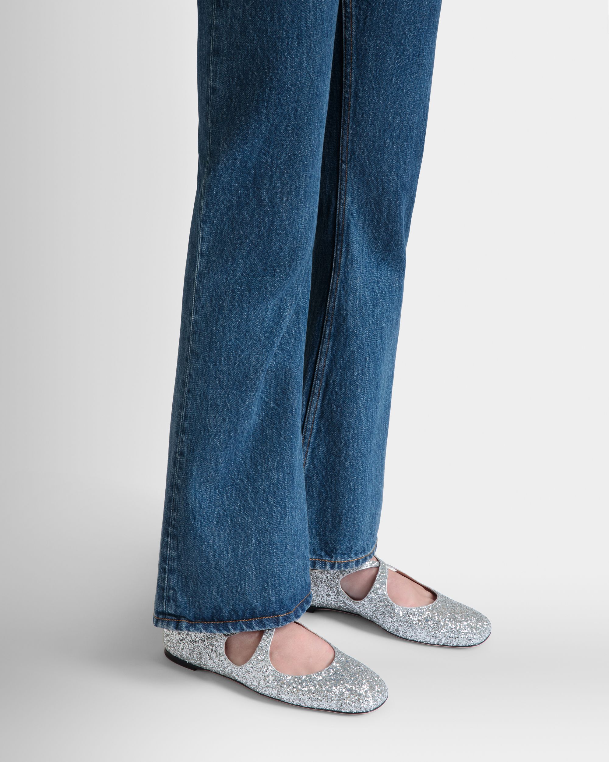 Ballyrina Ballerina Aus Glitzerstoff In Silber - Damen - Bally - 02
