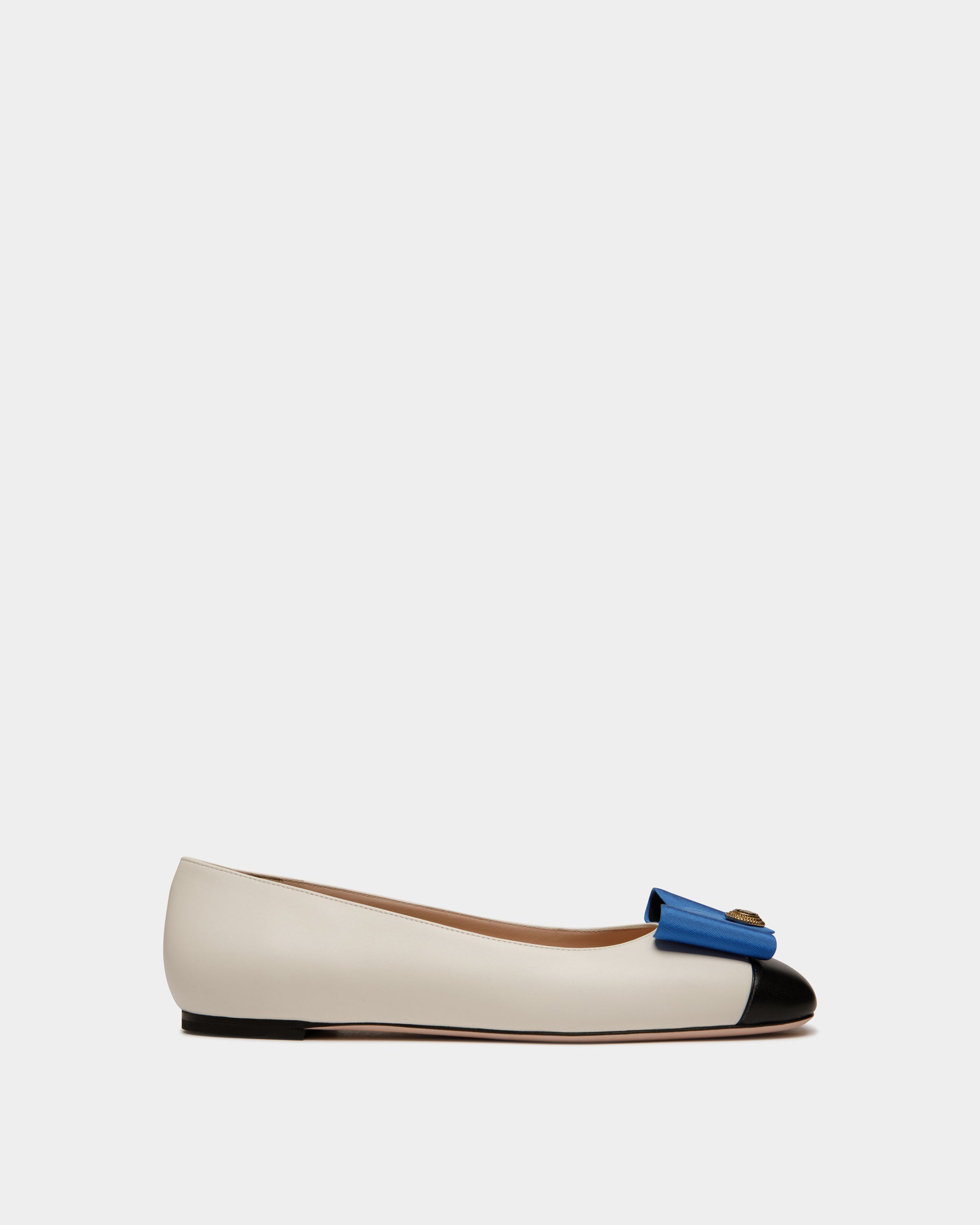 B-Bow Ballerina Aus Leder In Schwarz Und Weiß - Damen - Bally - 01