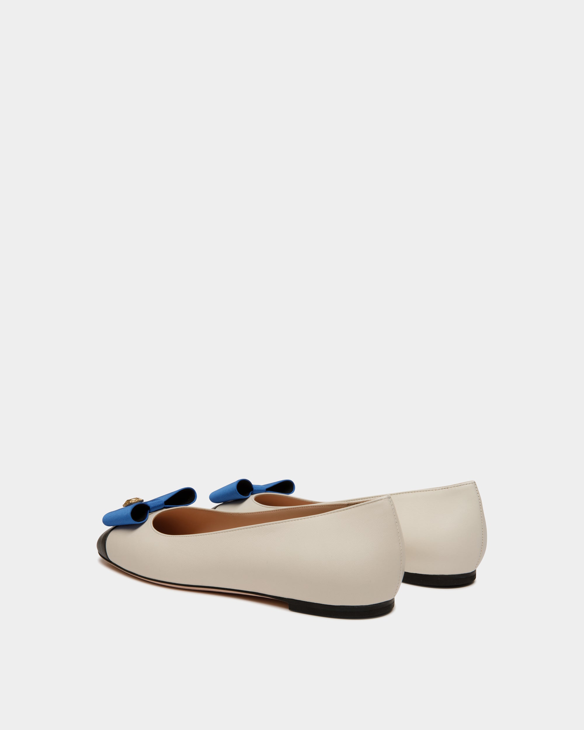 B-Bow Ballerina Aus Leder In Schwarz Und Weiß - Damen - Bally - 04