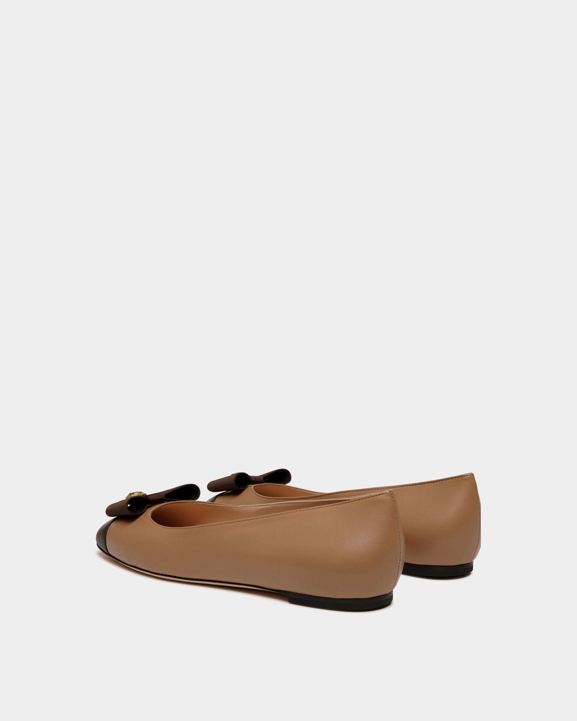 Ballerinas B-Bow Aus Leder In Praline Beige - Damen - Bally - 04