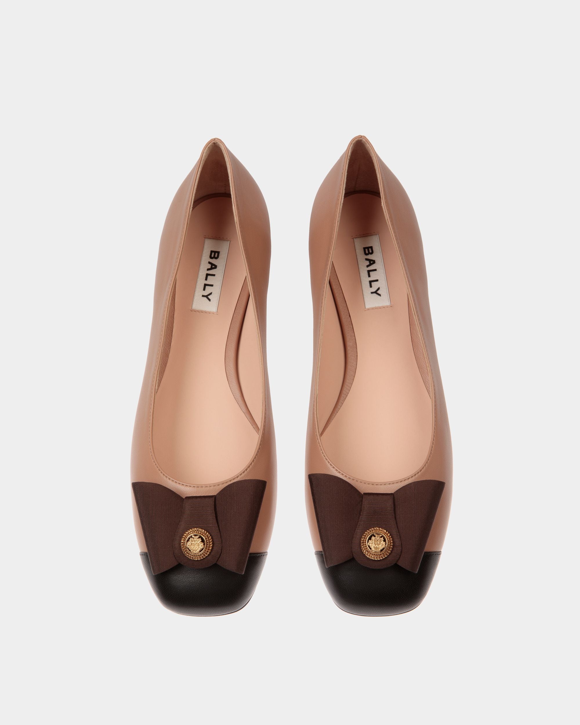 Ballerinas B-Bow Aus Leder In Praline Beige - Damen - Bally - 05