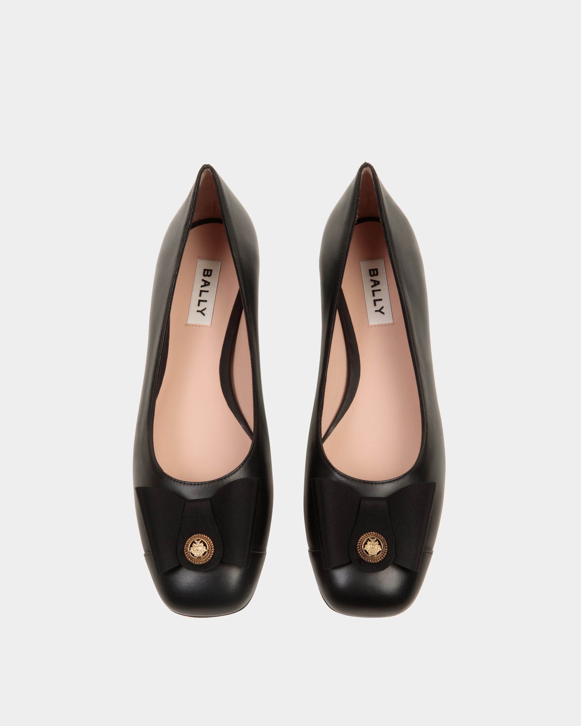 B-Bow Ballerina Aus Schwarzem Leder - Damen - Bally - 02