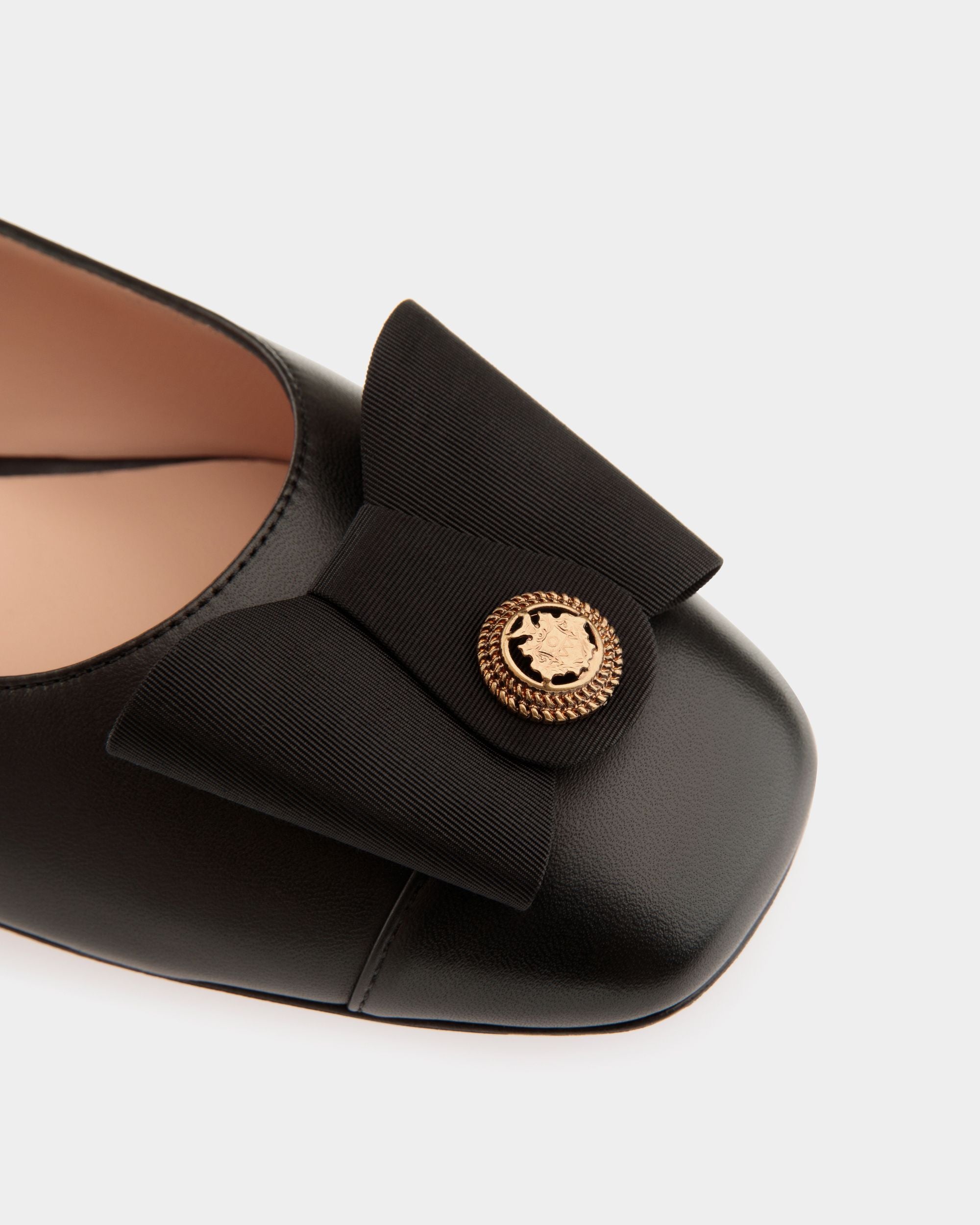 B-Bow Ballerina Aus Schwarzem Leder - Damen - Bally - 03