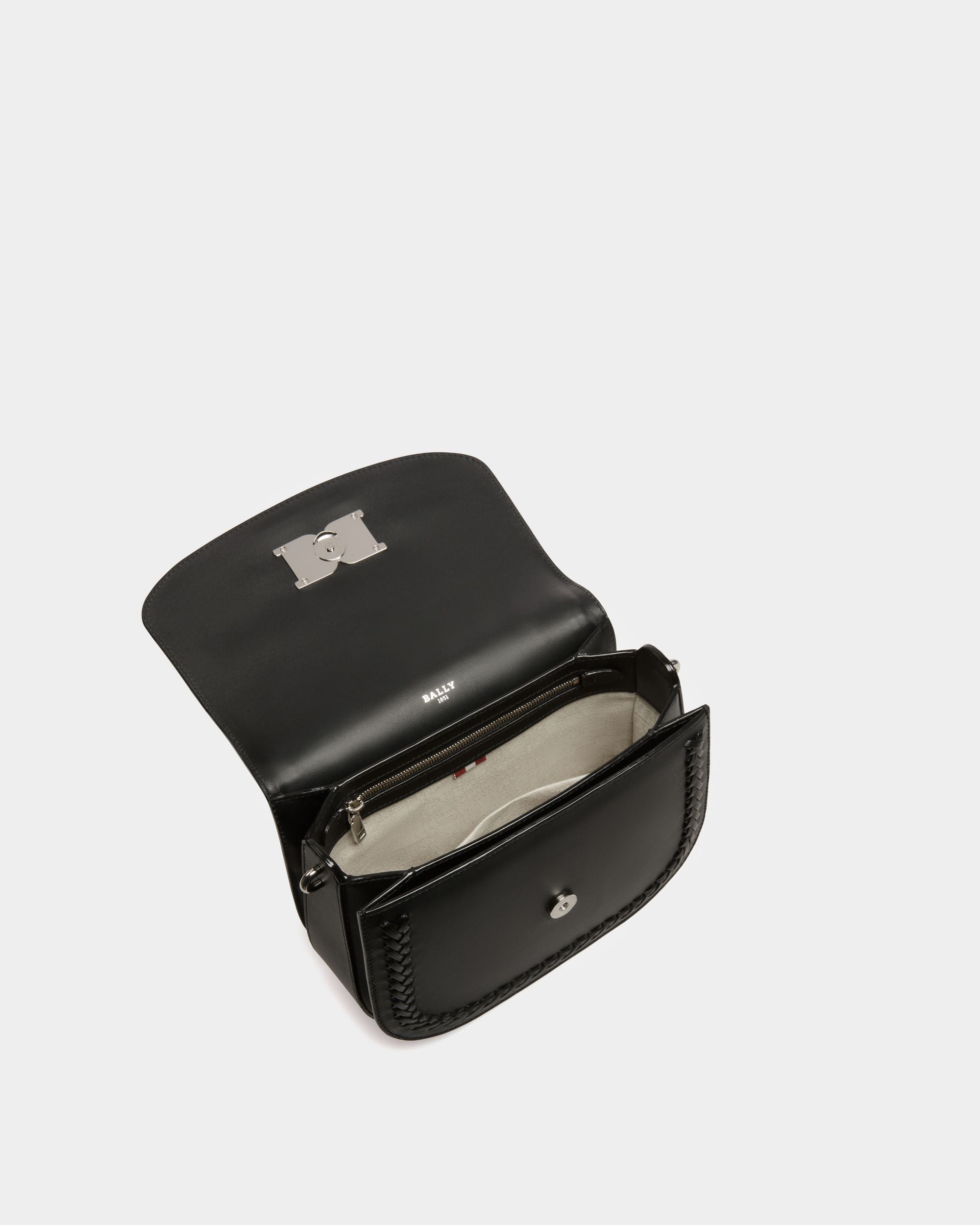 Beckie Umhängetasche Aus Schwarzem Leder - Damen - Bally - 04