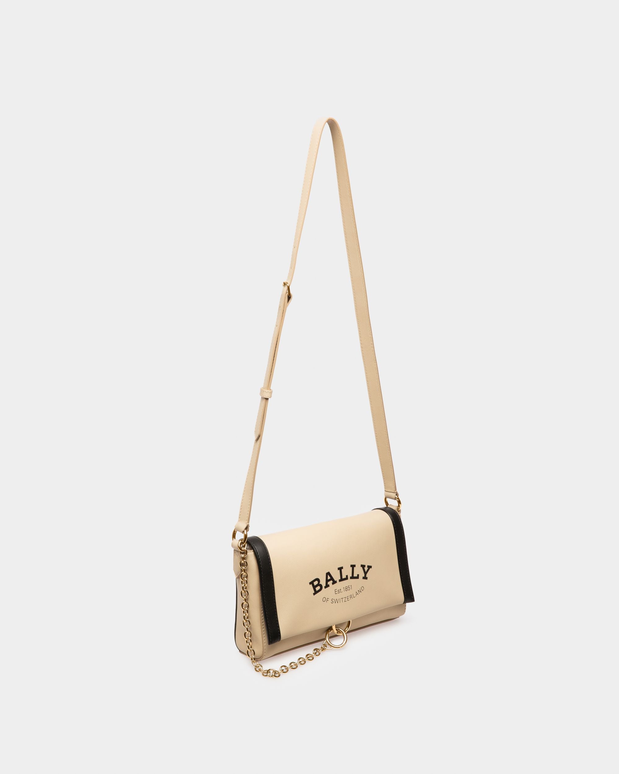 Cybrel Umhängetasche Aus Leder In Fossil Und Schwarz - Damen - Bally - 05