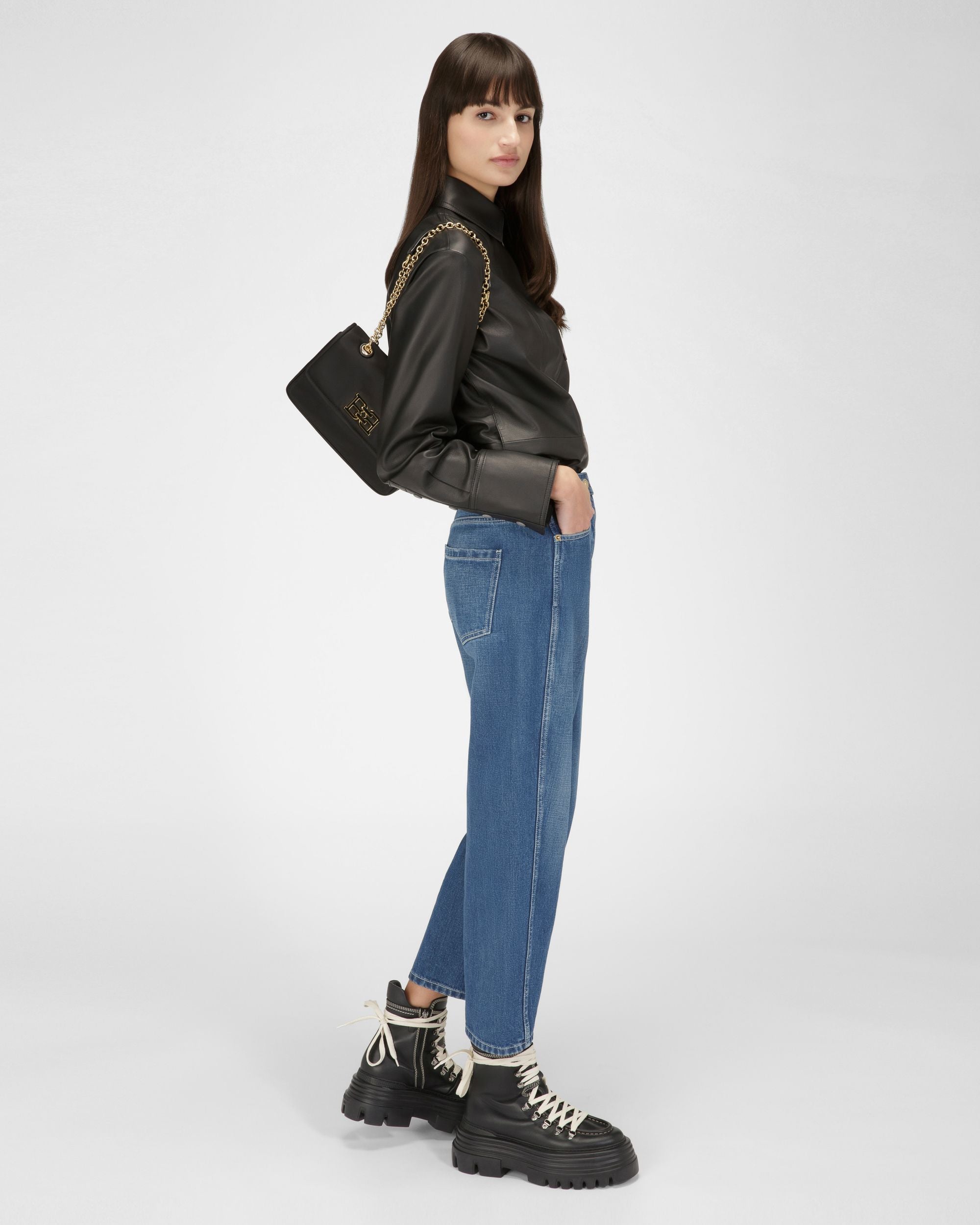 Ehrin Umhängetasche Aus Schwarzem Nylon - Damen - Bally - 08