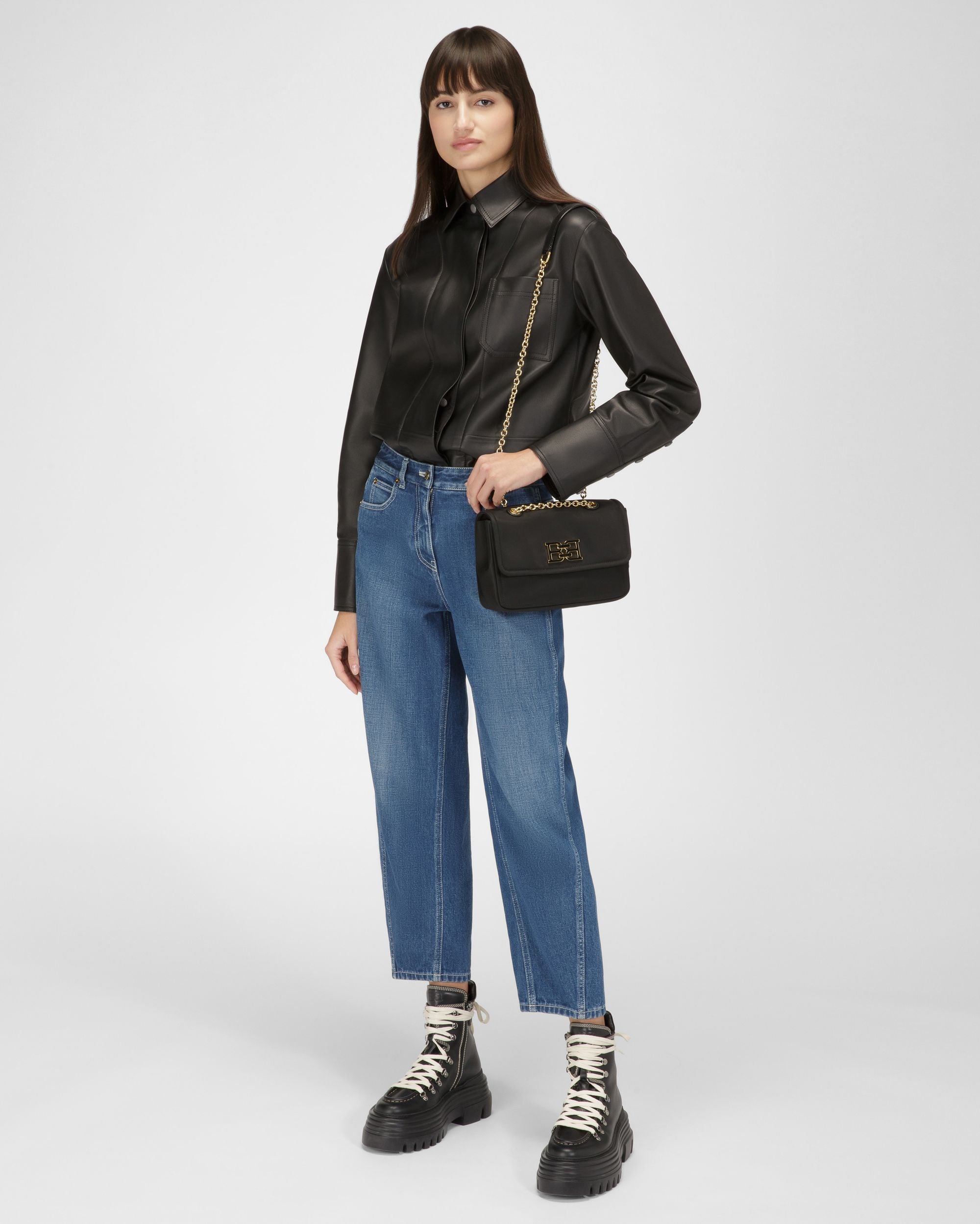 Ehrin Umhängetasche Aus Schwarzem Nylon - Damen - Bally - 09
