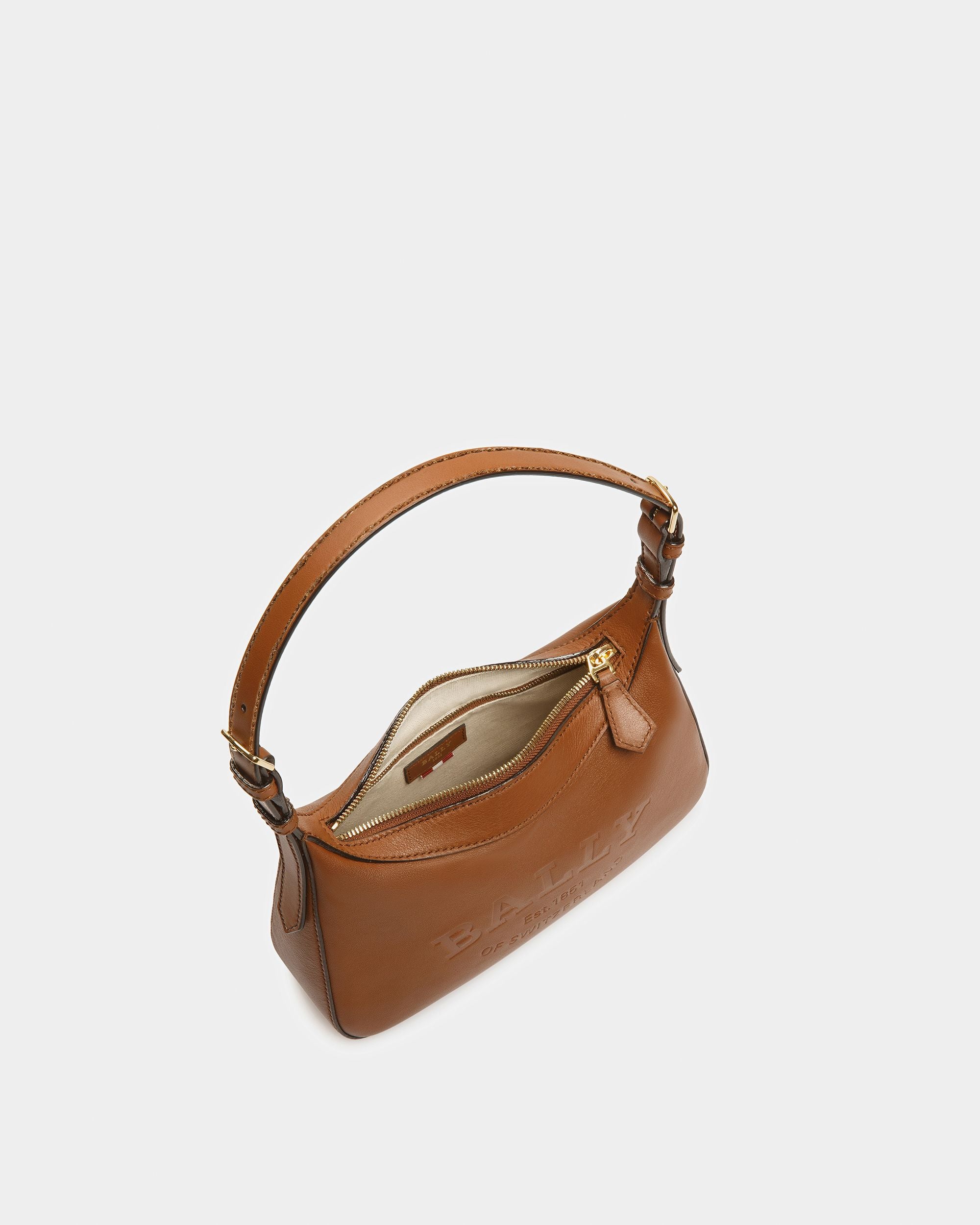 Coralye Umhängetasche Aus Leder In Braun - Damen - Bally - 04