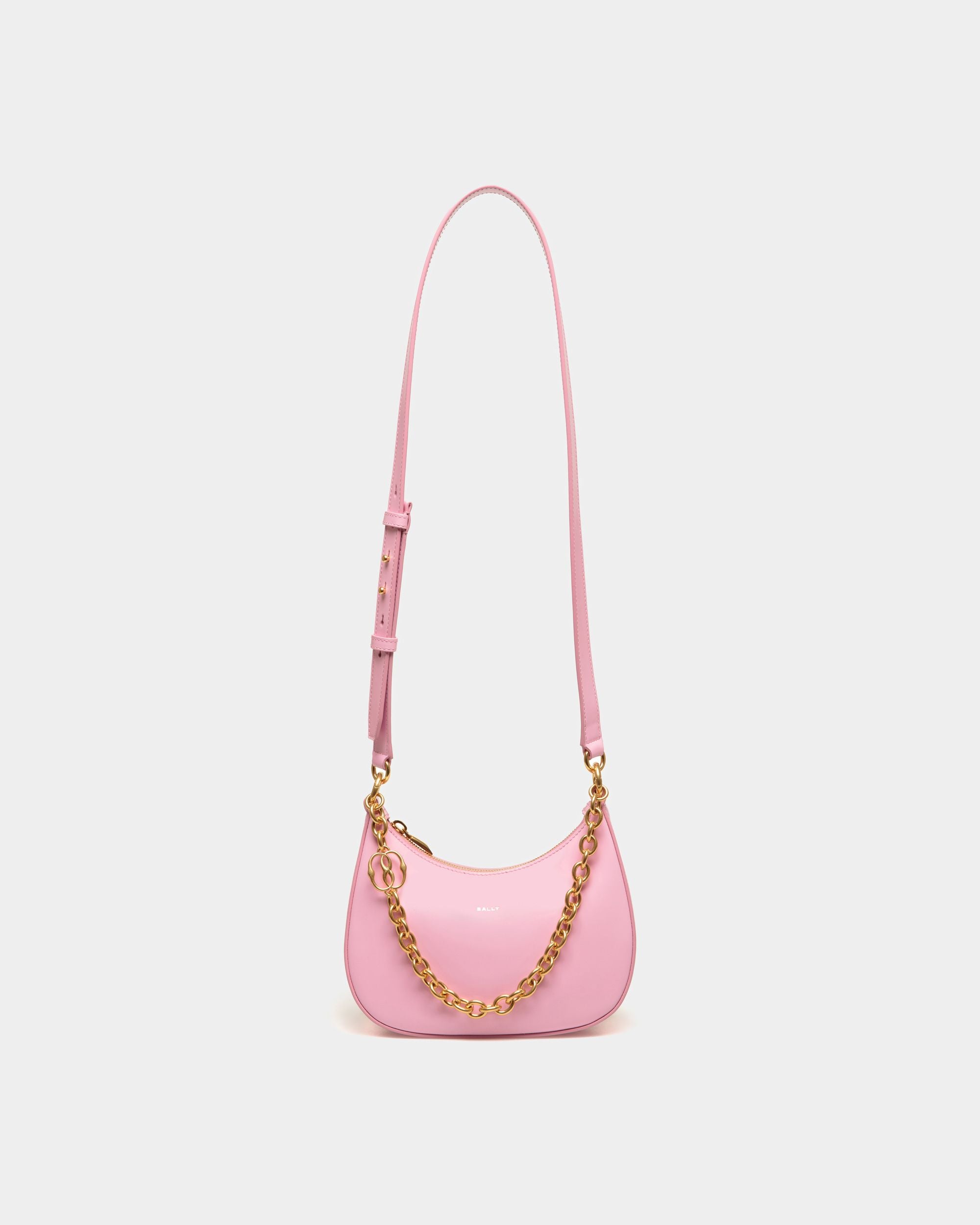 Emblem Mini-Umhängetasche Aus Lackleder In Rosa - Damen - Bally - 01