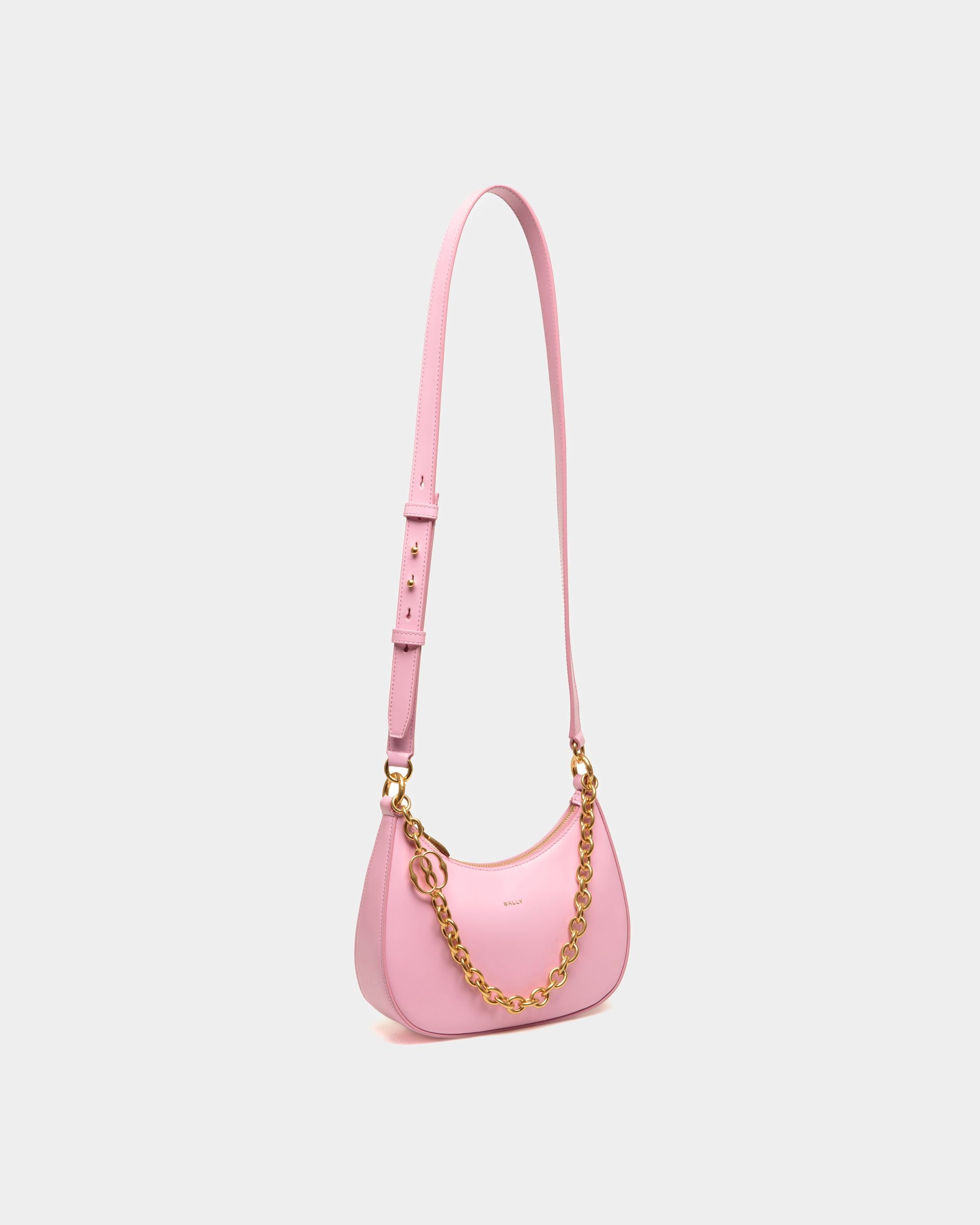Emblem Mini-Umhängetasche Aus Lackleder In Rosa - Damen - Bally - 03