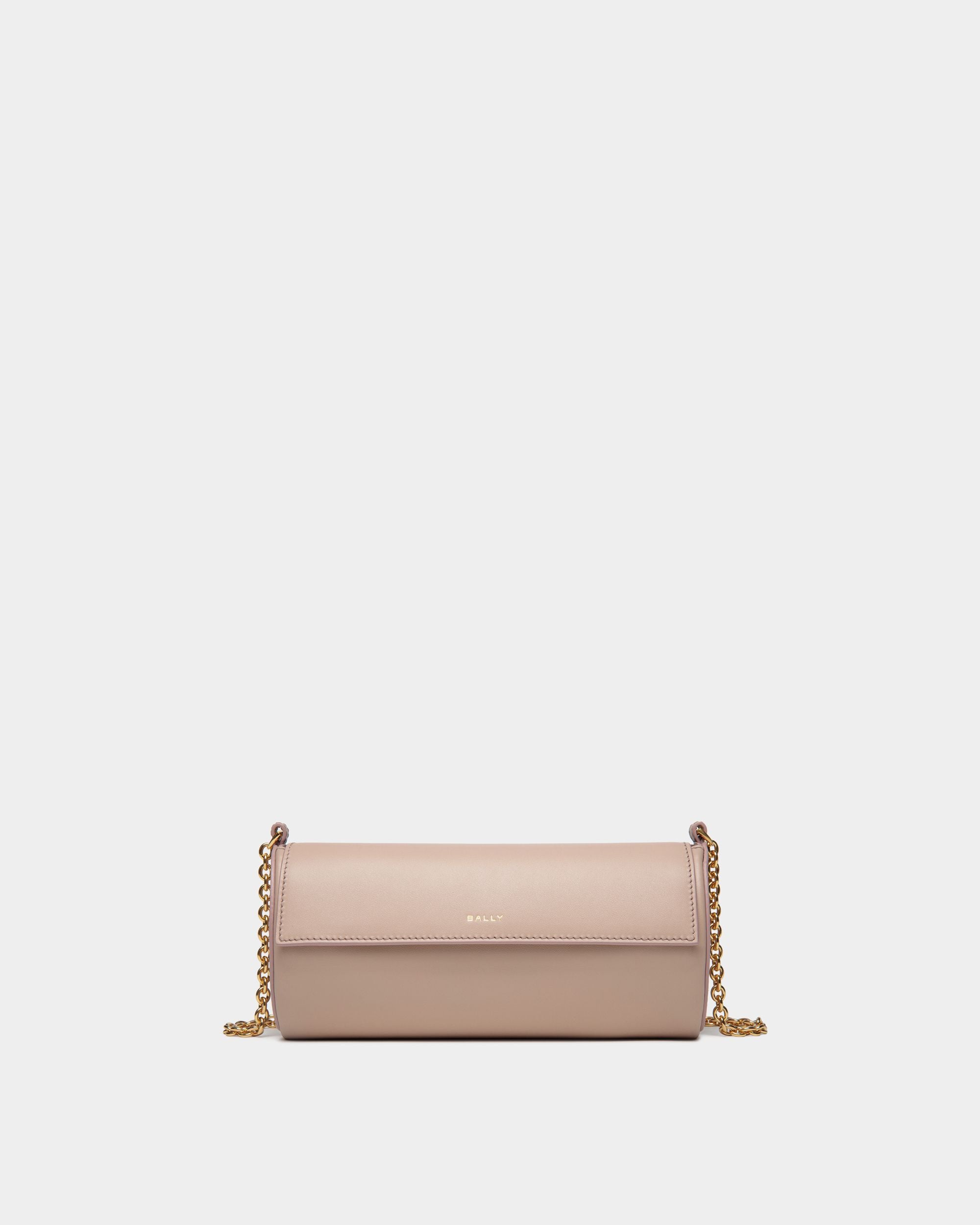 Emblem Minitasche Aus Leder In Light Beige - Damen - Bally - 01