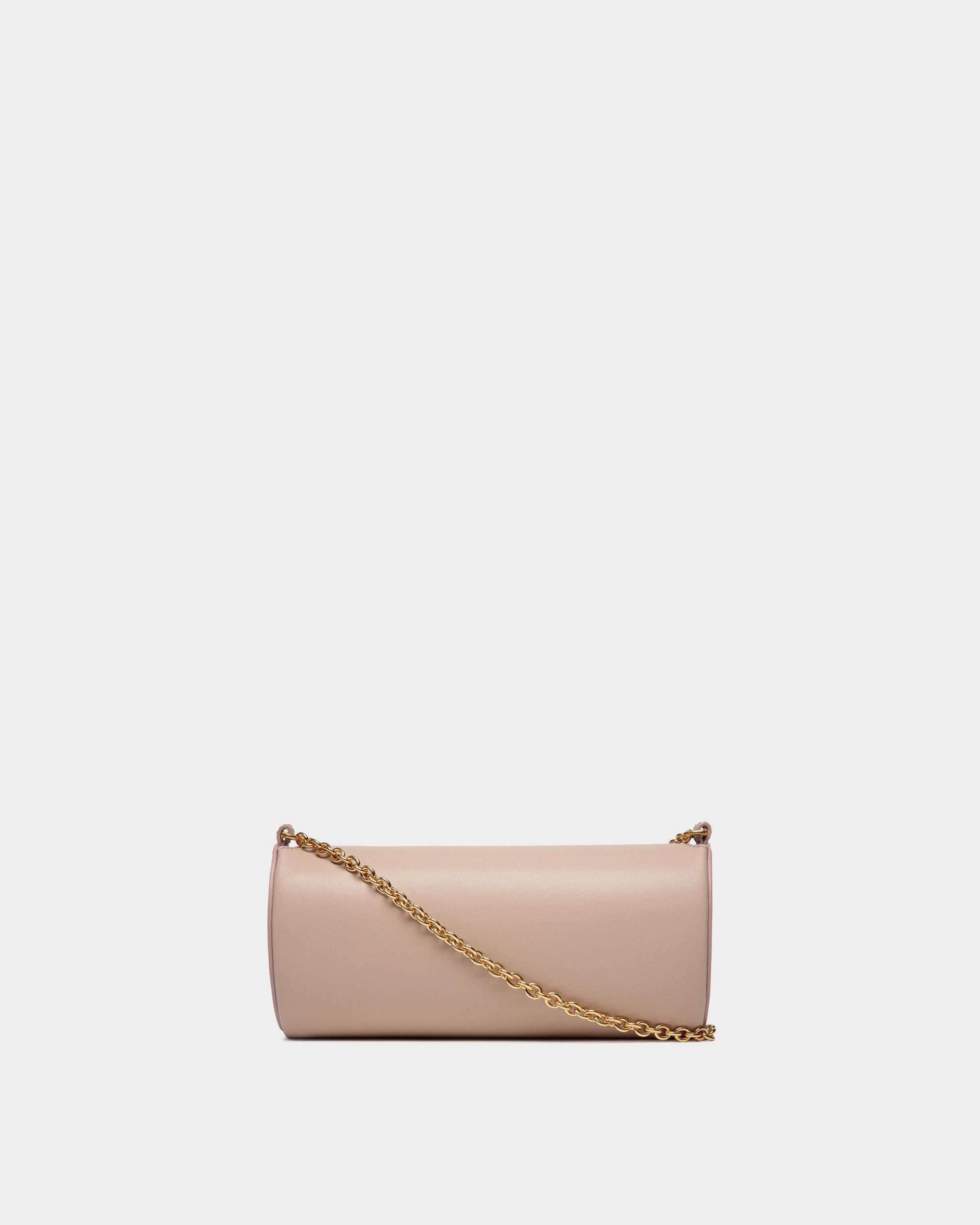 Emblem Minitasche Aus Leder In Light Beige - Damen - Bally - 03