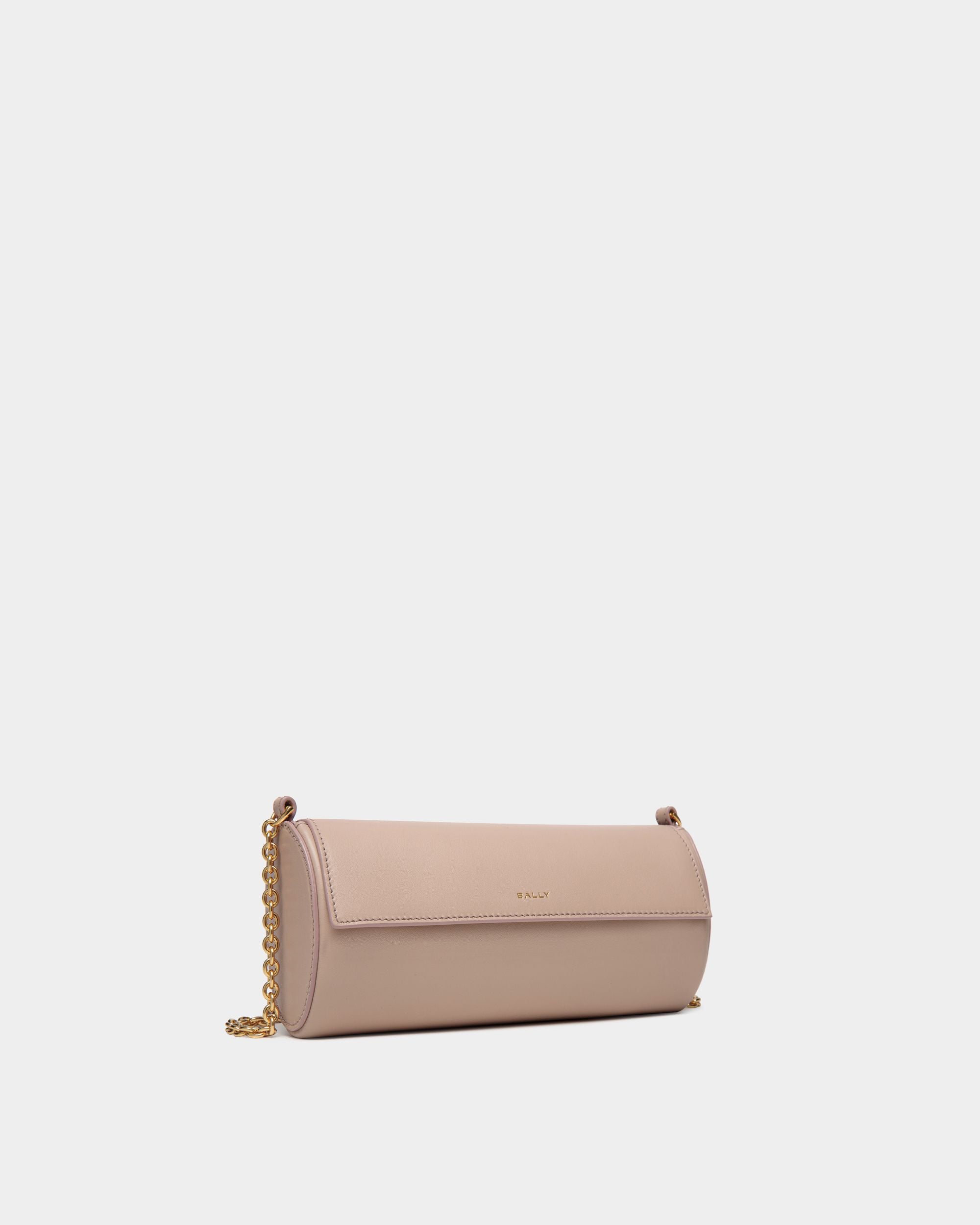 Emblem Minitasche Aus Leder In Light Beige - Damen - Bally - 04