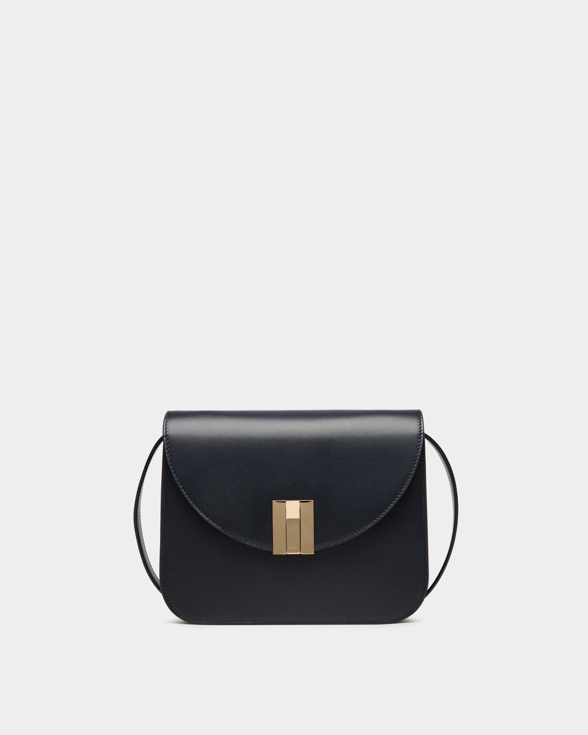 Ollam Umhängetasche Aus Leder In Navy Blue - Damen - Bally - 01