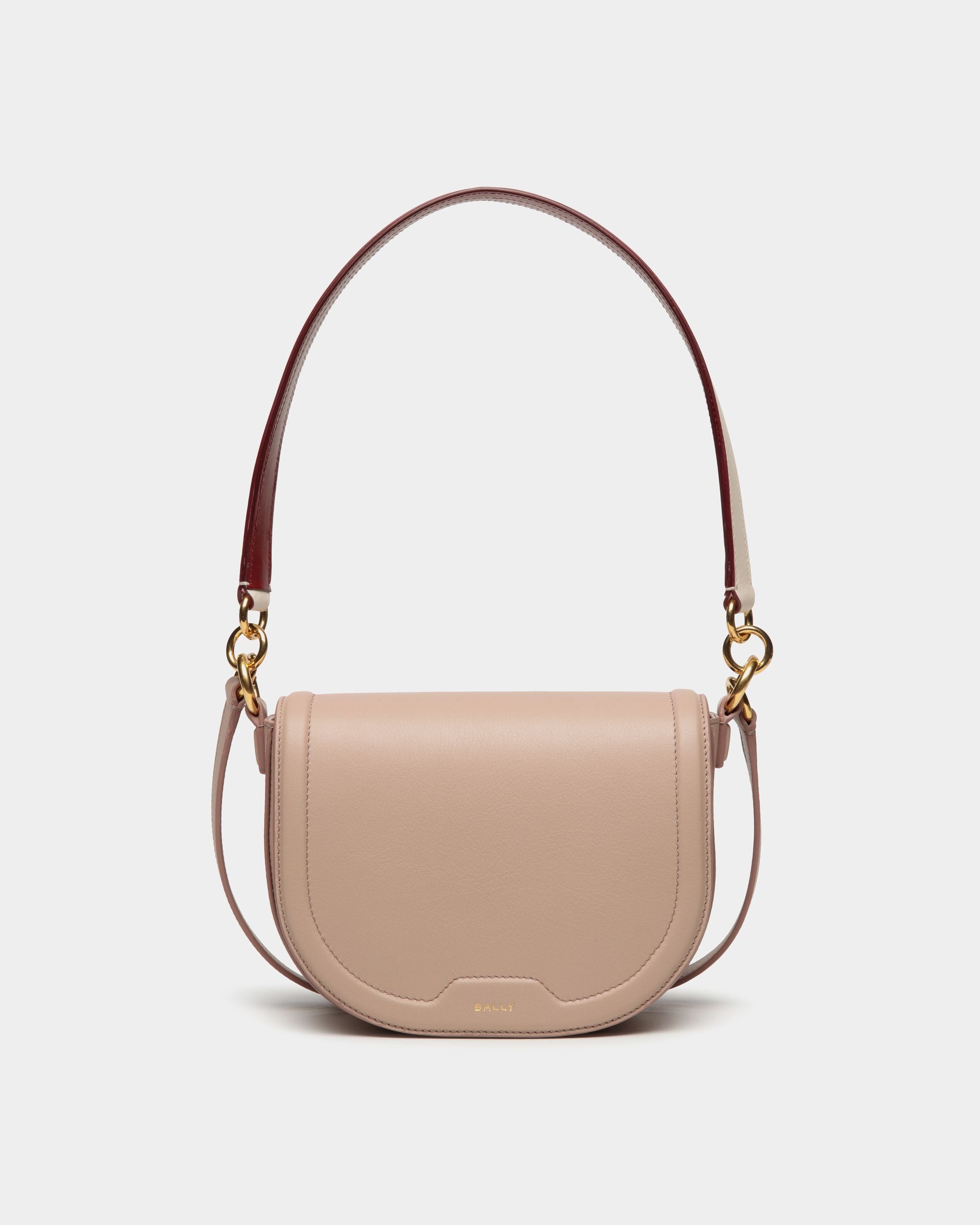 Code Umhängetasche Aus Leder In Light Beige - Damen - Bally - 01