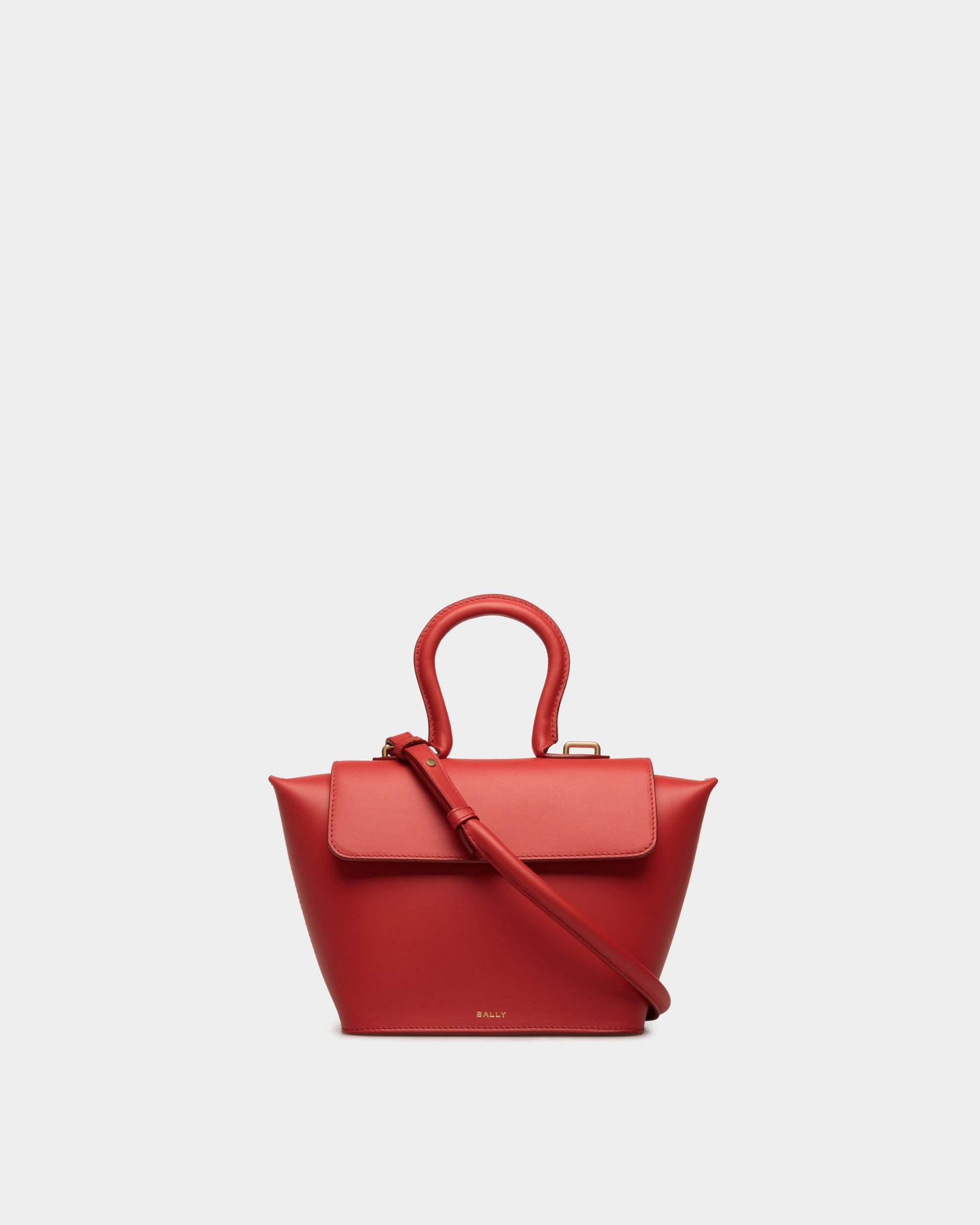 Belle Henkeltasche Aus Leder In Candy Red - Damen - Bally - 01