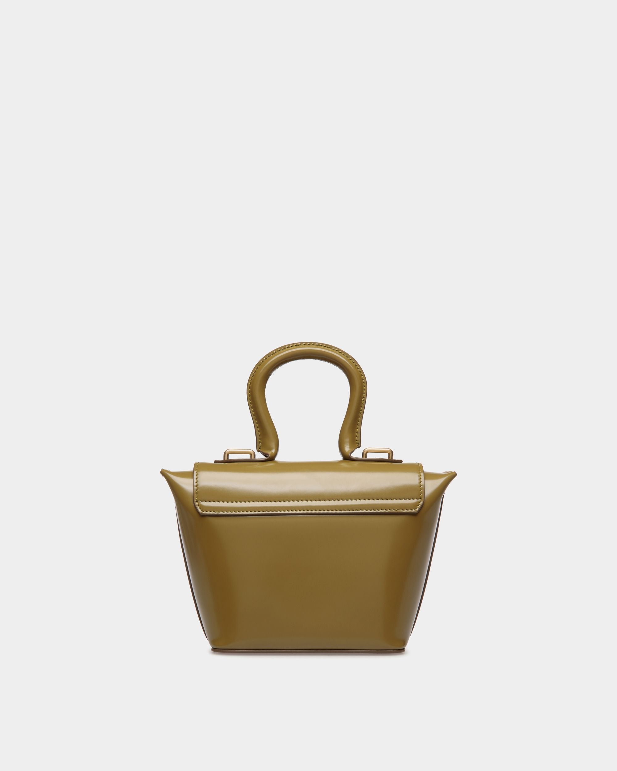 Belle Minitasche Aus Gebürstetem Leder In Olive Green - Damen - Bally - 03