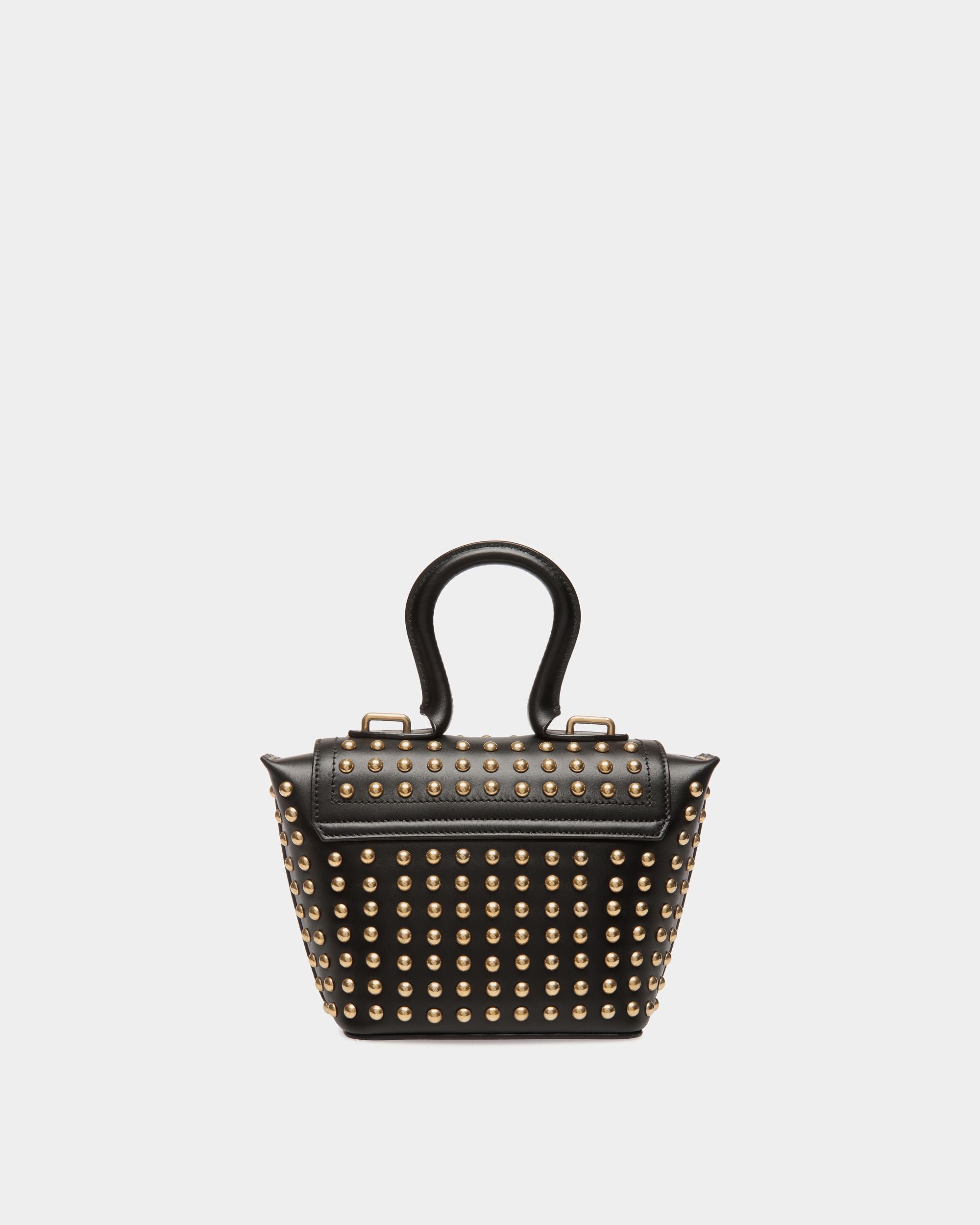 Belle Minitasche Aus Schwarzem Leder Mit Nieten - Damen - Bally - 03