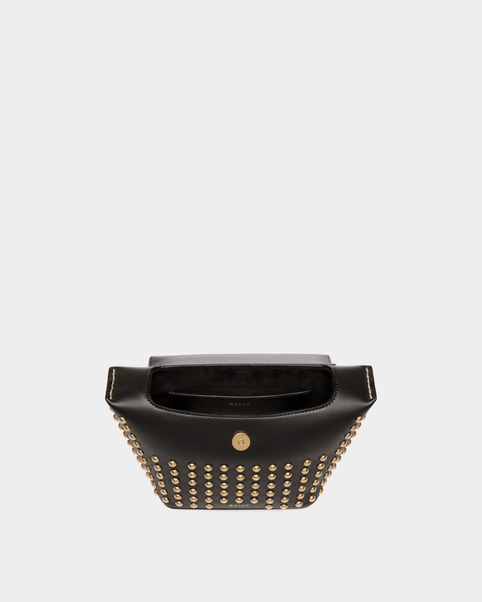 Belle Minitasche Aus Schwarzem Leder Mit Nieten - Damen - Bally - 05