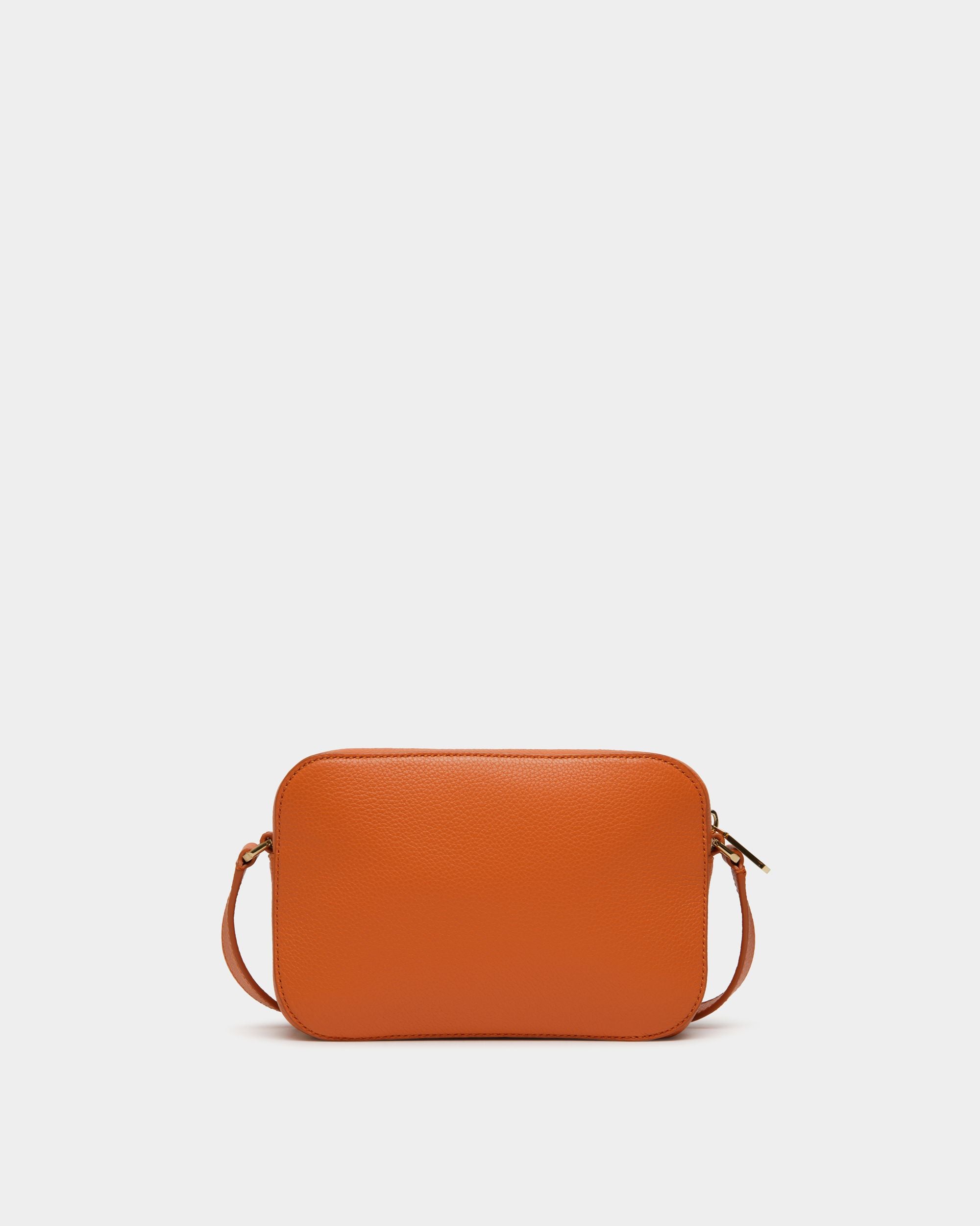 Kleine Lock Me Umhängetasche Für Damen Aus Genarbtem Leder In Koi Orange - Damen - Bally - 02