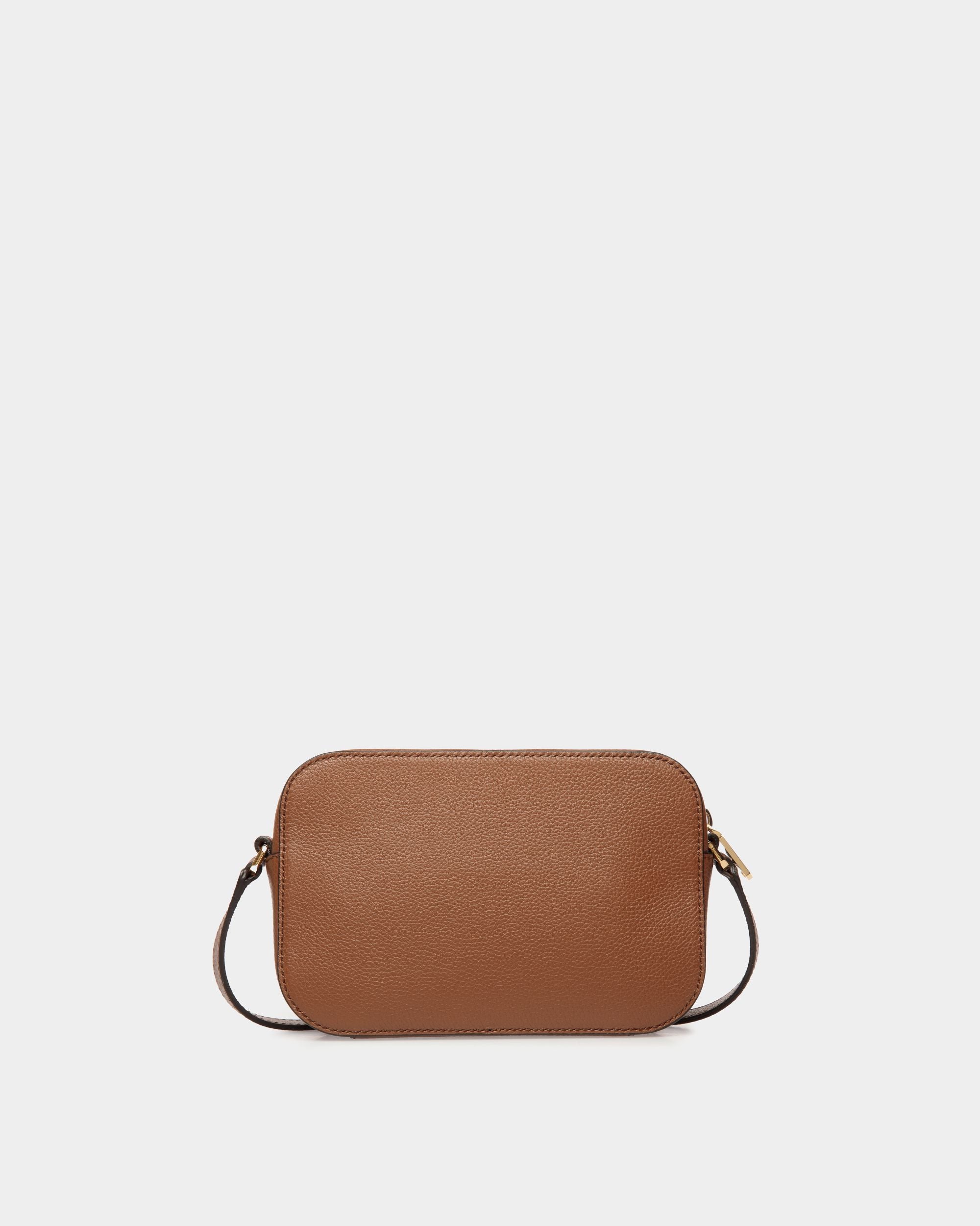 Kleine Lock Me Umhängetasche Für Damen Aus Genarbtem Leder In Braun - Damen - Bally - 03