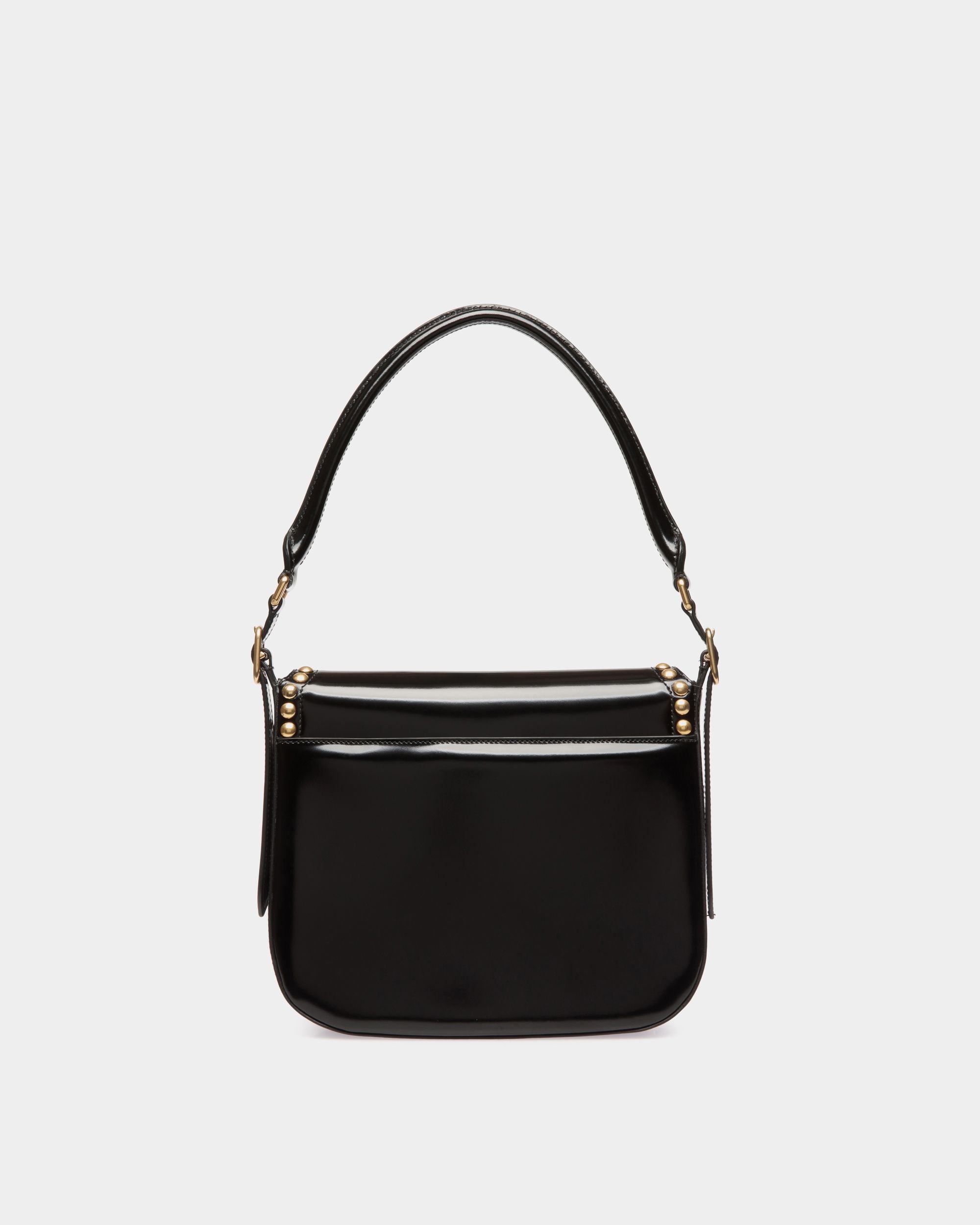 Beckett Umhängetasche Aus Schwarzem Leder Mit Nieten - Damen - Bally - 03