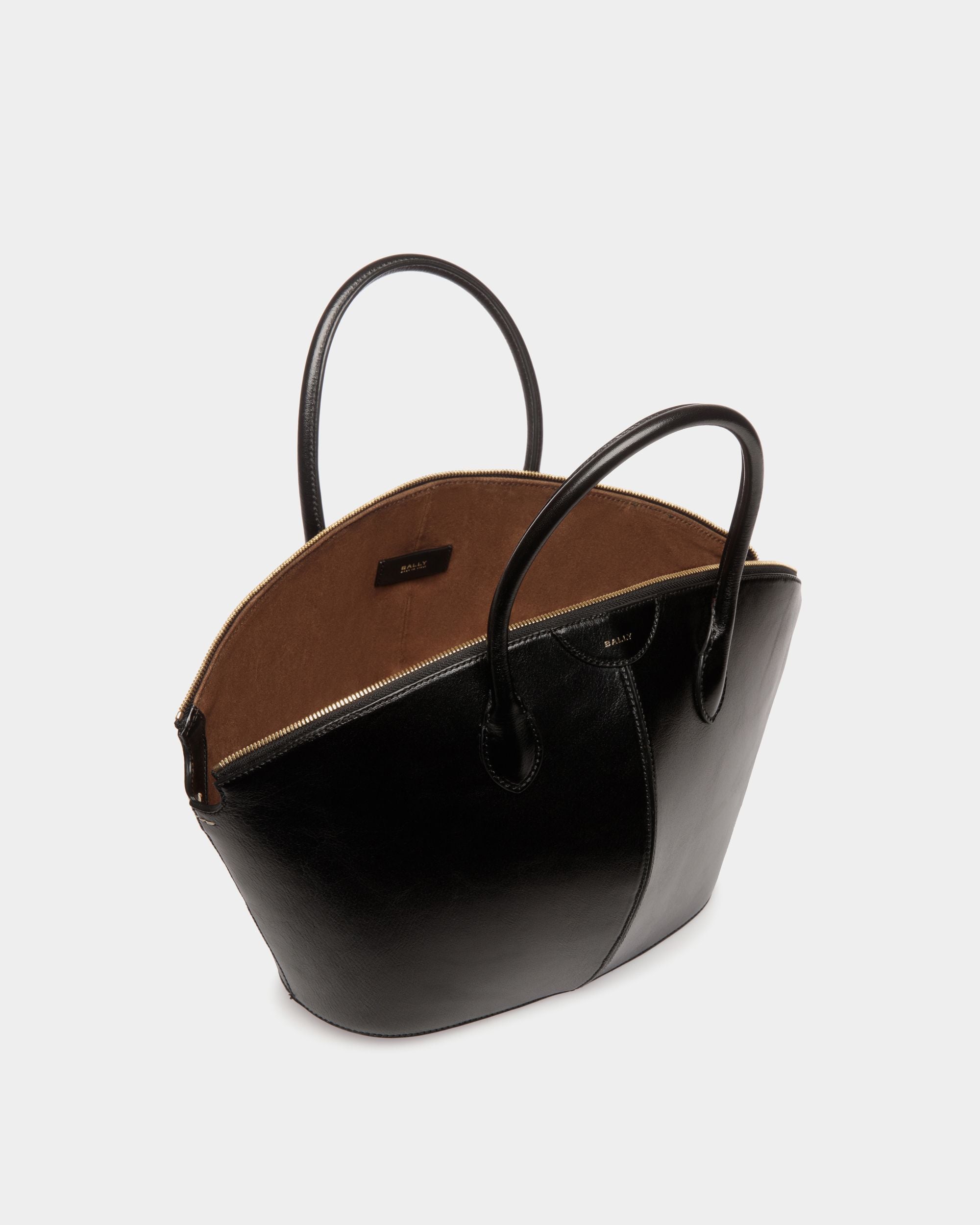 Belle Henkeltasche Aus Leder In Schwarz - Damen - Bally - 05