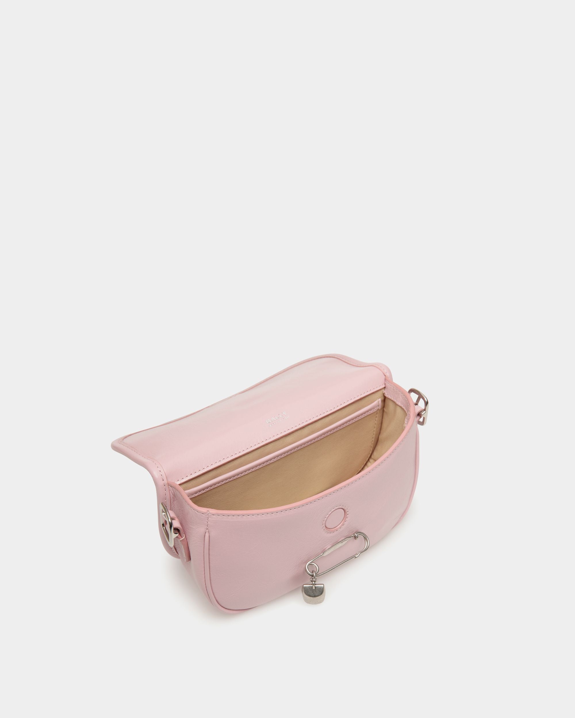 Beckett Minitasche Aus Rosa Leder Mit Bally-Pin - Damen - Bally - 05
