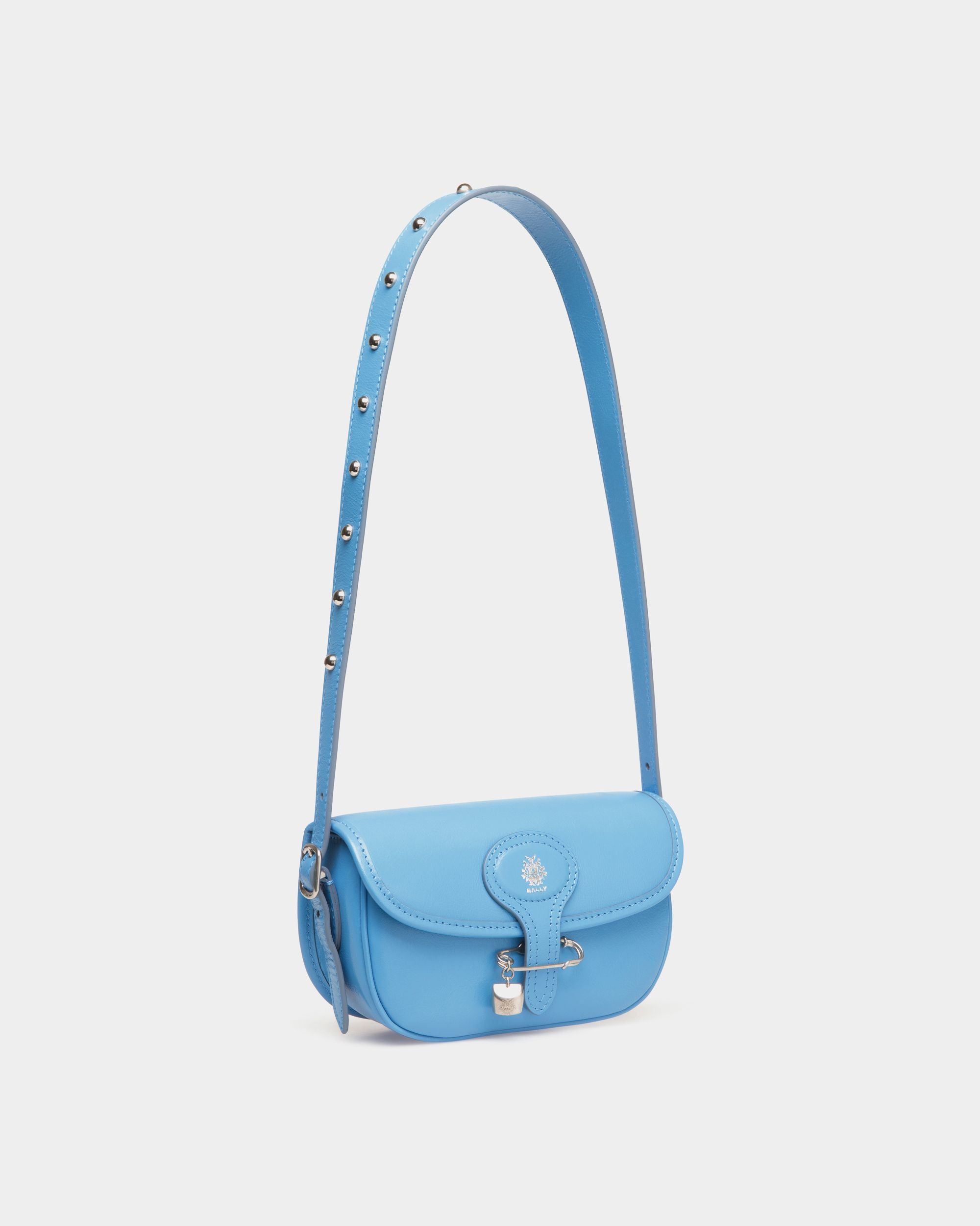 Beckett Minitasche Aus Blauem Leder Mit Bally-Pin - Damen - Bally - 04