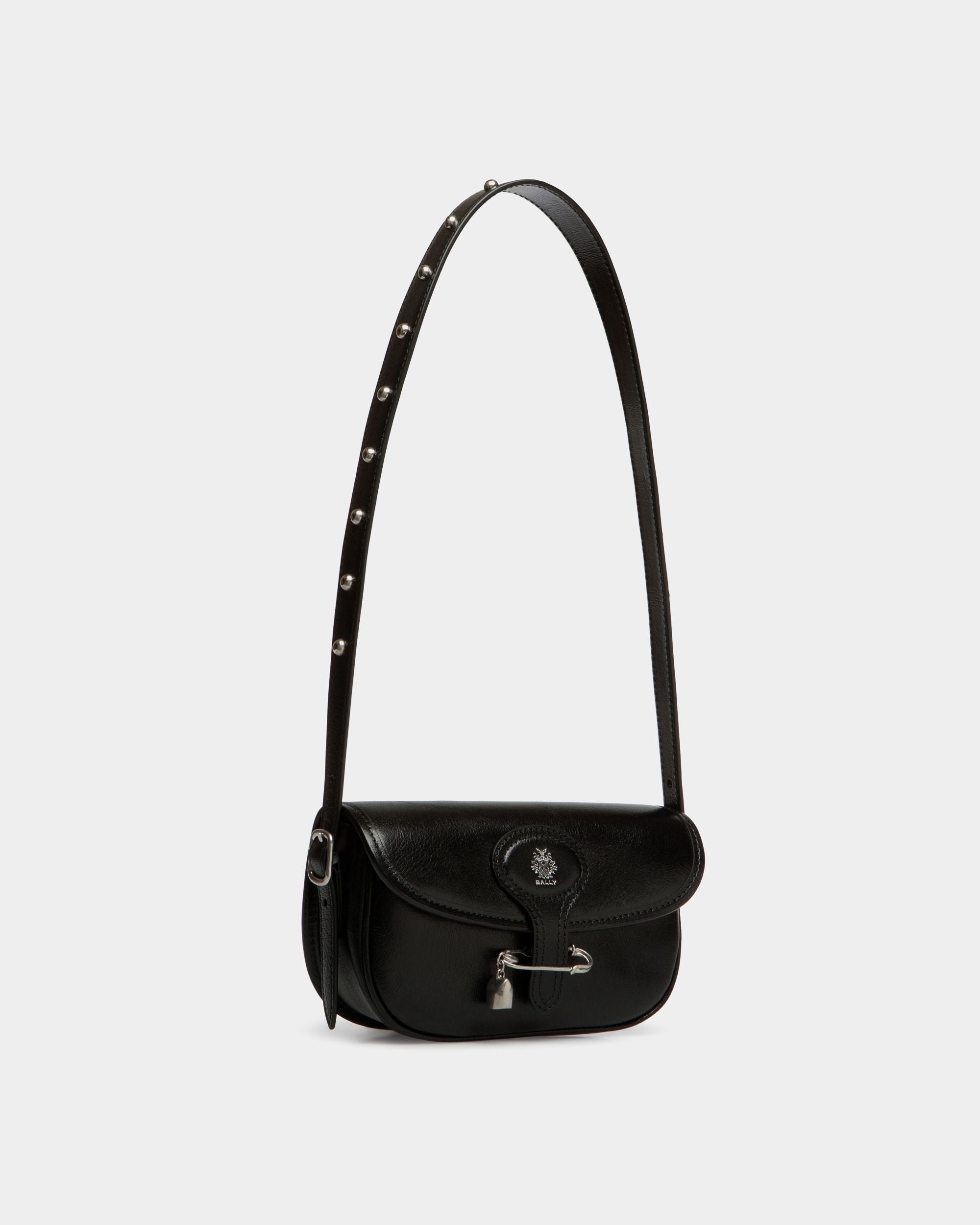 Beckett Minitasche Aus Schwarzem Leder Mit Bally Pin - Damen - Bally - 04