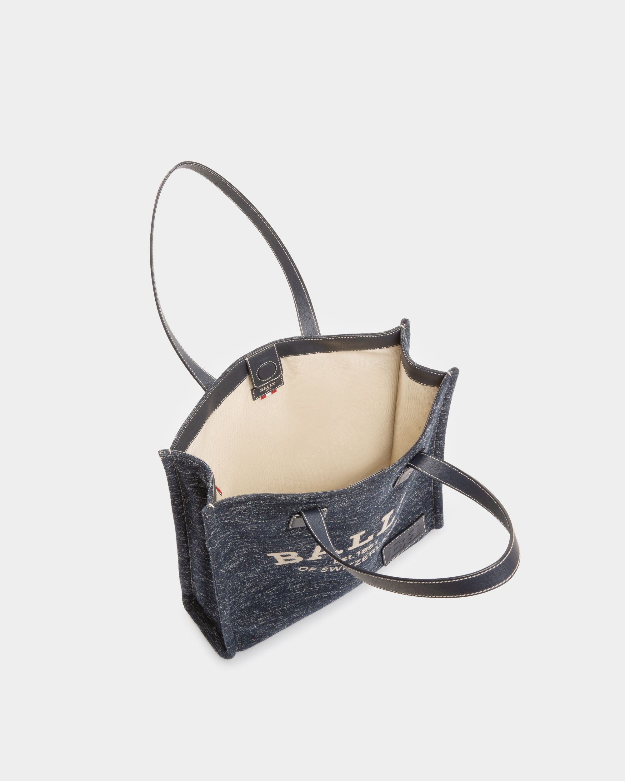 Crystalia Shopper Aus Marineblauem Stoff - Damen - Bally - 04