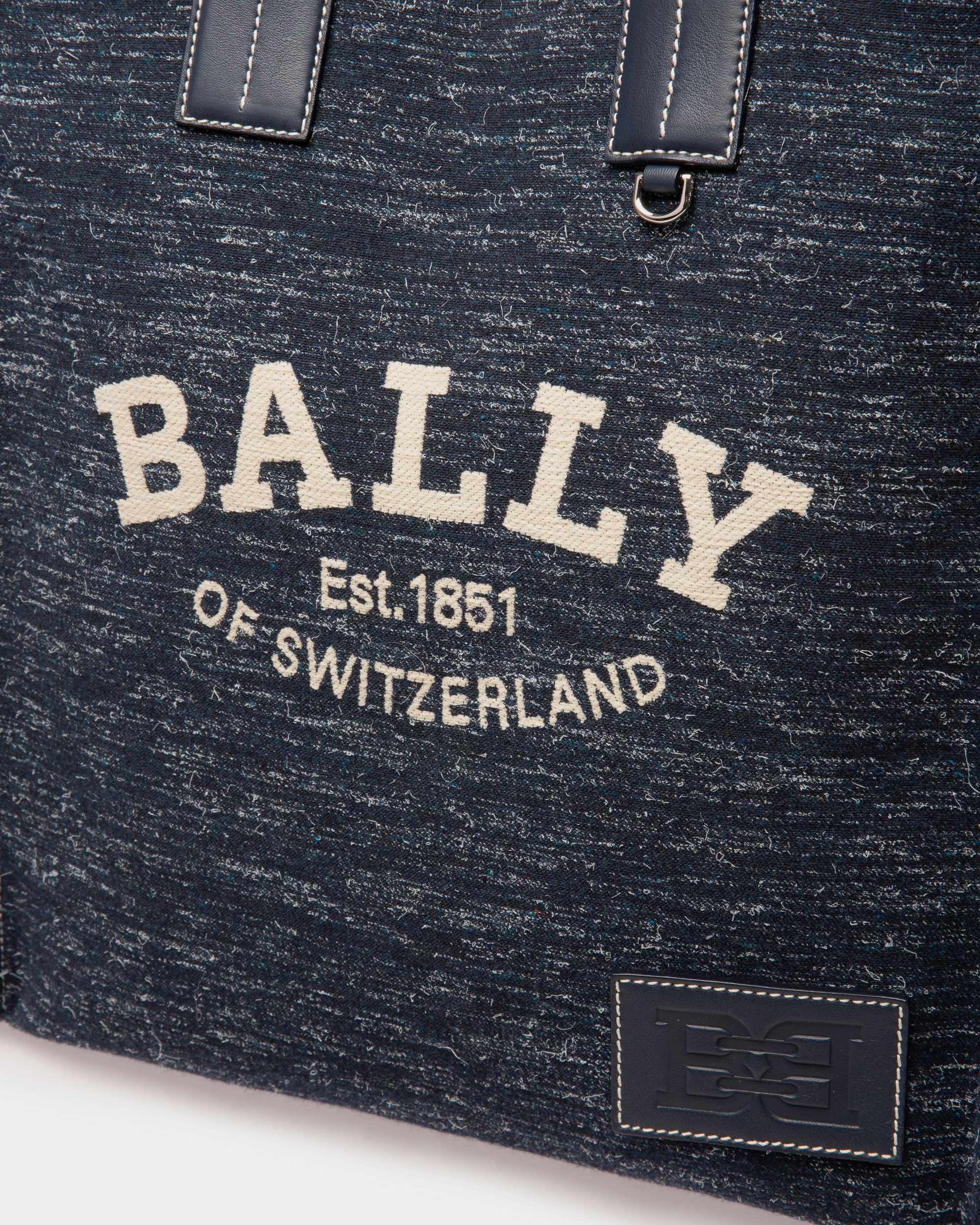 Crystalia Shopper Aus Marineblauem Stoff - Damen - Bally - 05