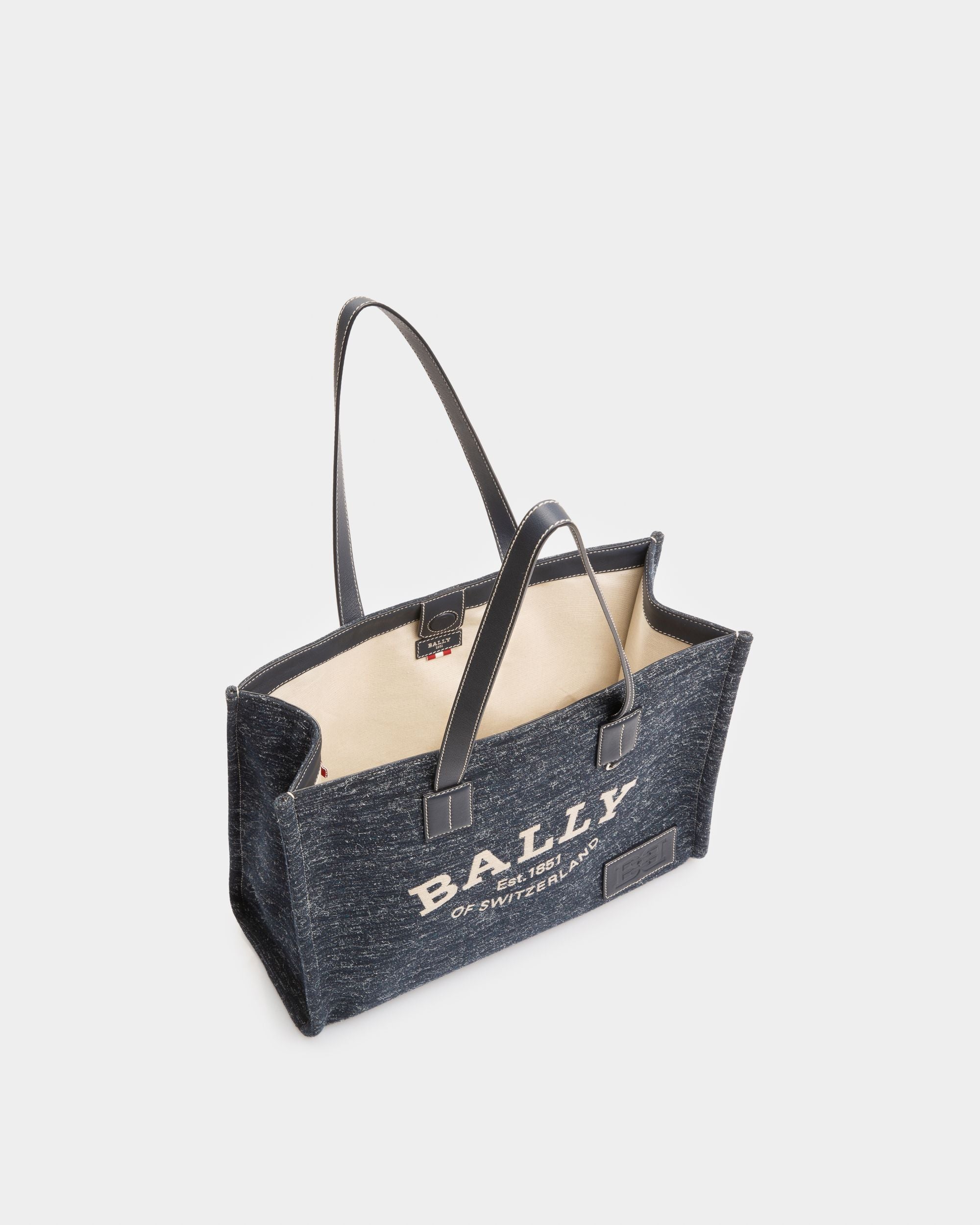 Crystalia Shopper Aus Marineblauem Stoff - Damen - Bally - 04