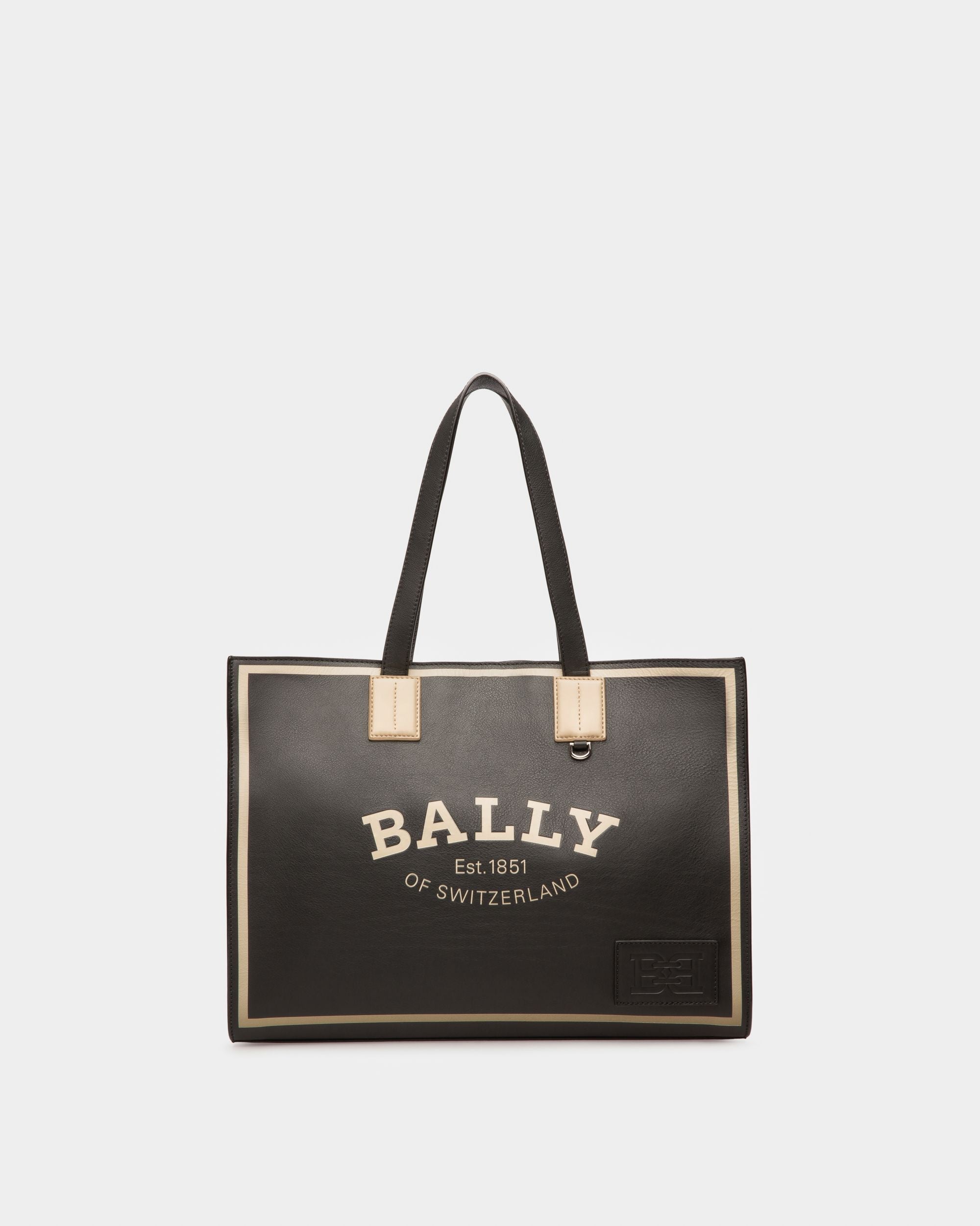 Crystalia Shopper Aus Schwarzem Leder - Damen - Bally - 01