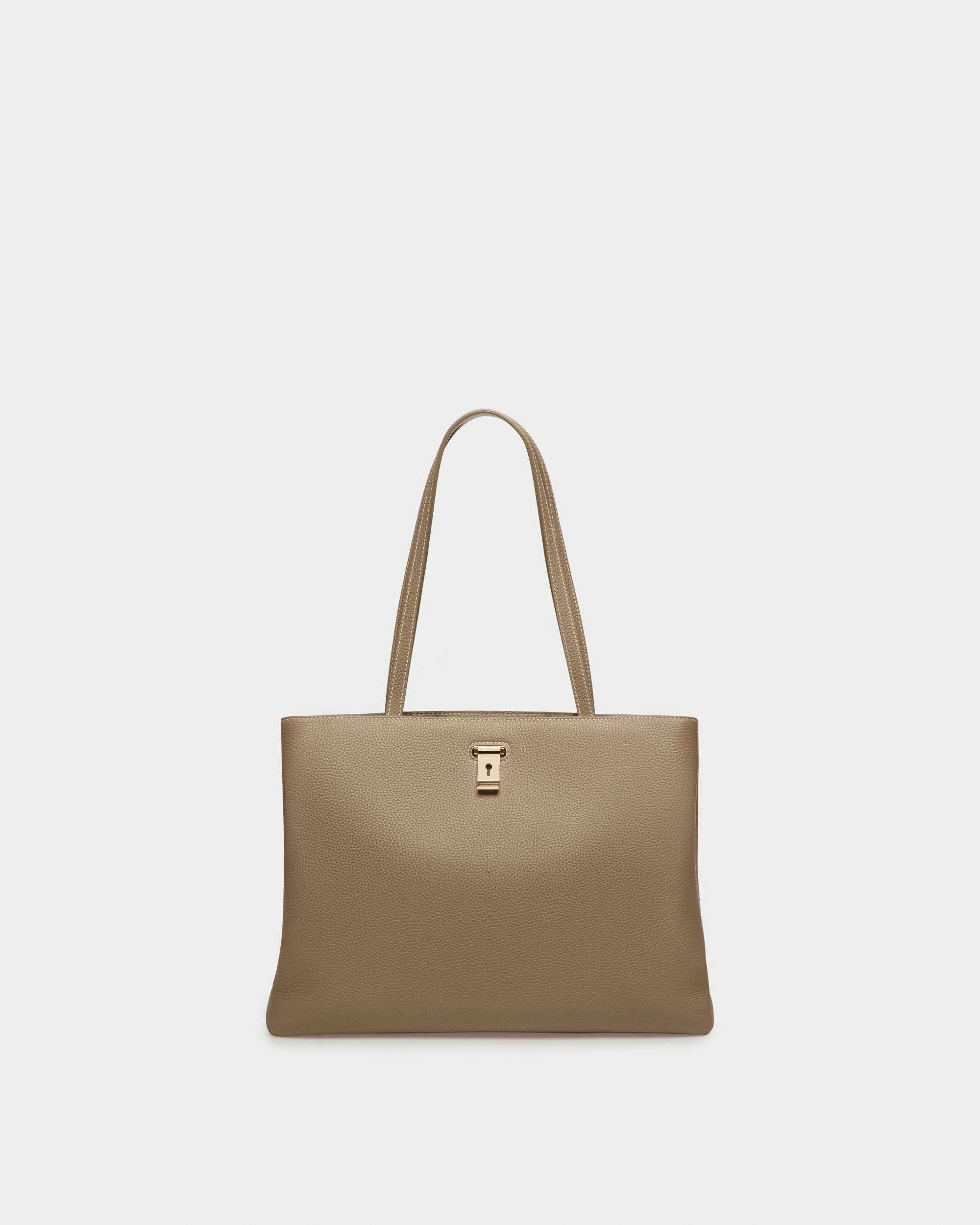 Lya Leder-Tragetasche In Taupe - Damen - Bally - 01