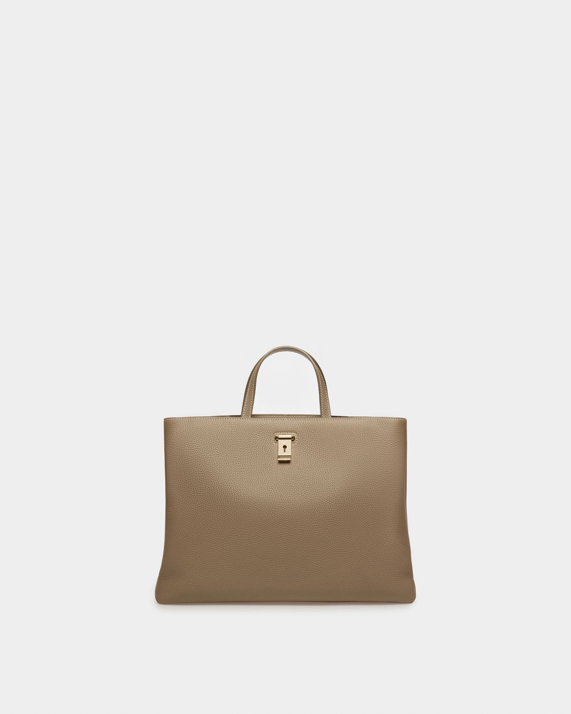 Lya Leder-Tragetasche In Taupe - Damen - Bally - 04