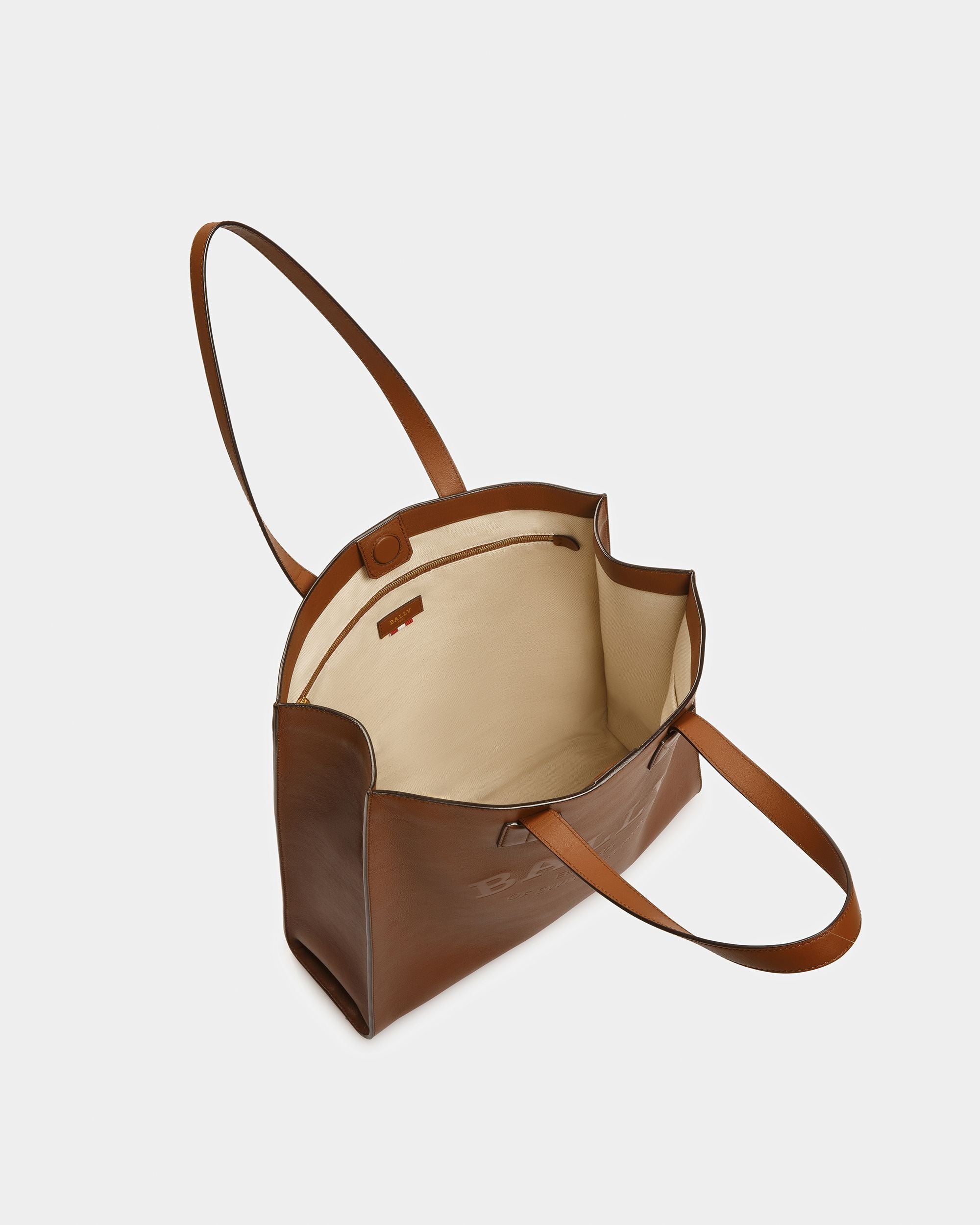 Crystalia Tragetasche Aus Leder In Braun - Damen - Bally - 04