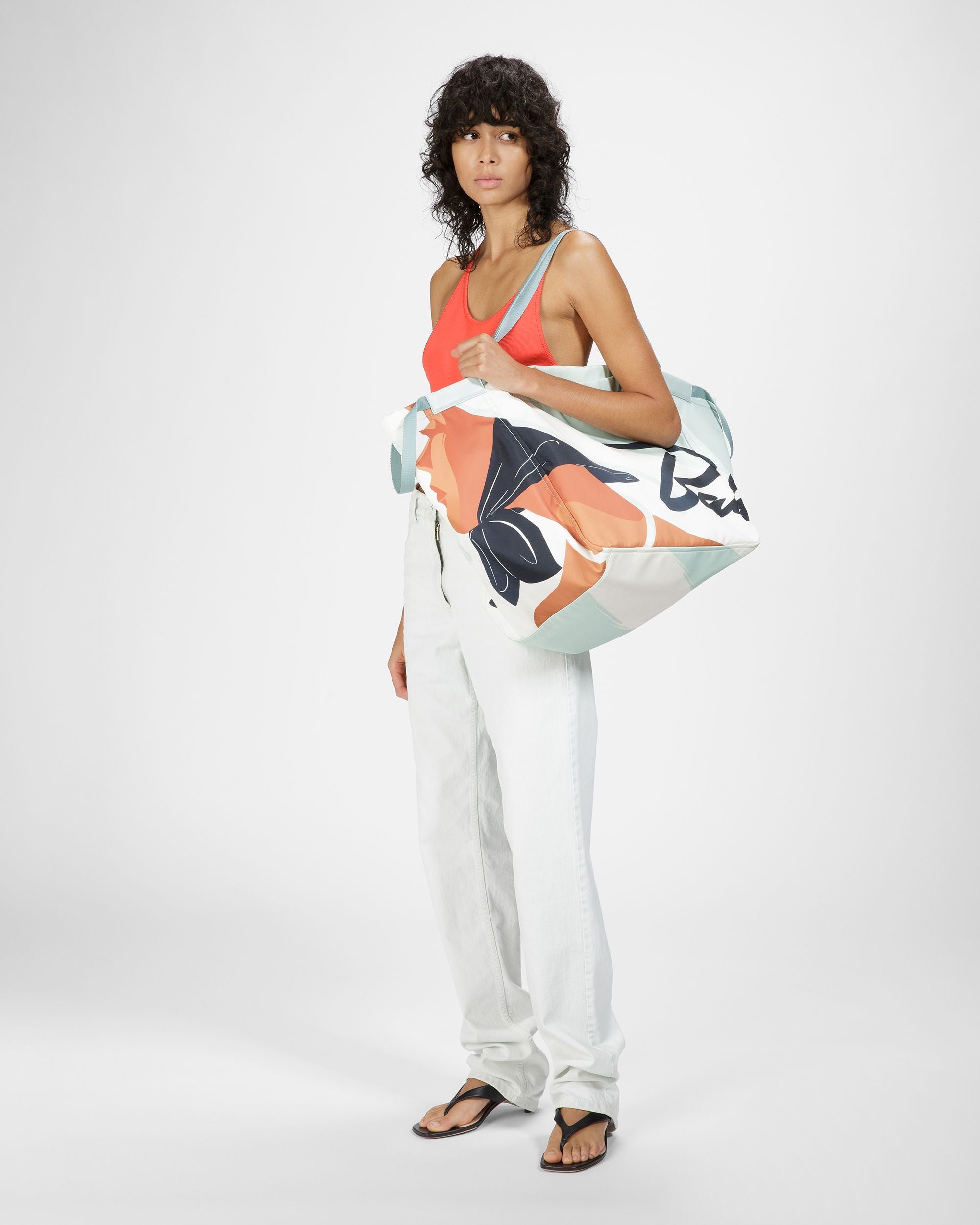 Billboard Tragetasche Aus Nylon In Blau - Damen - Bally - 02