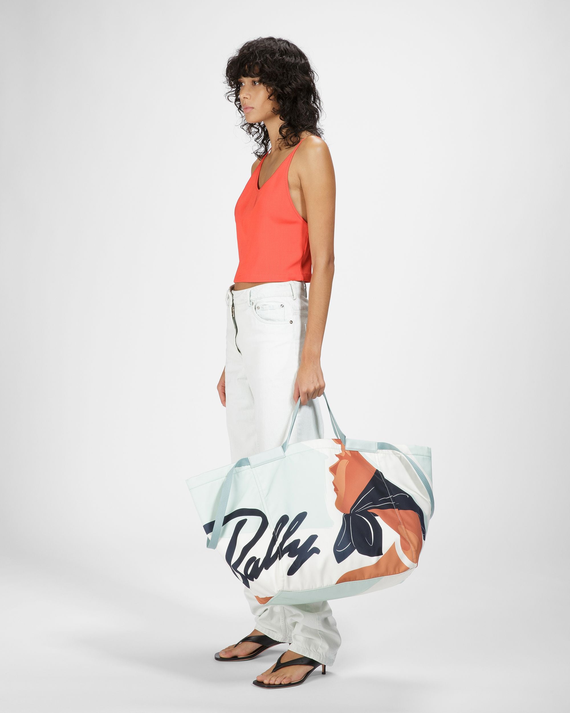 Billboard Tragetasche Aus Nylon In Blau - Damen - Bally - 04