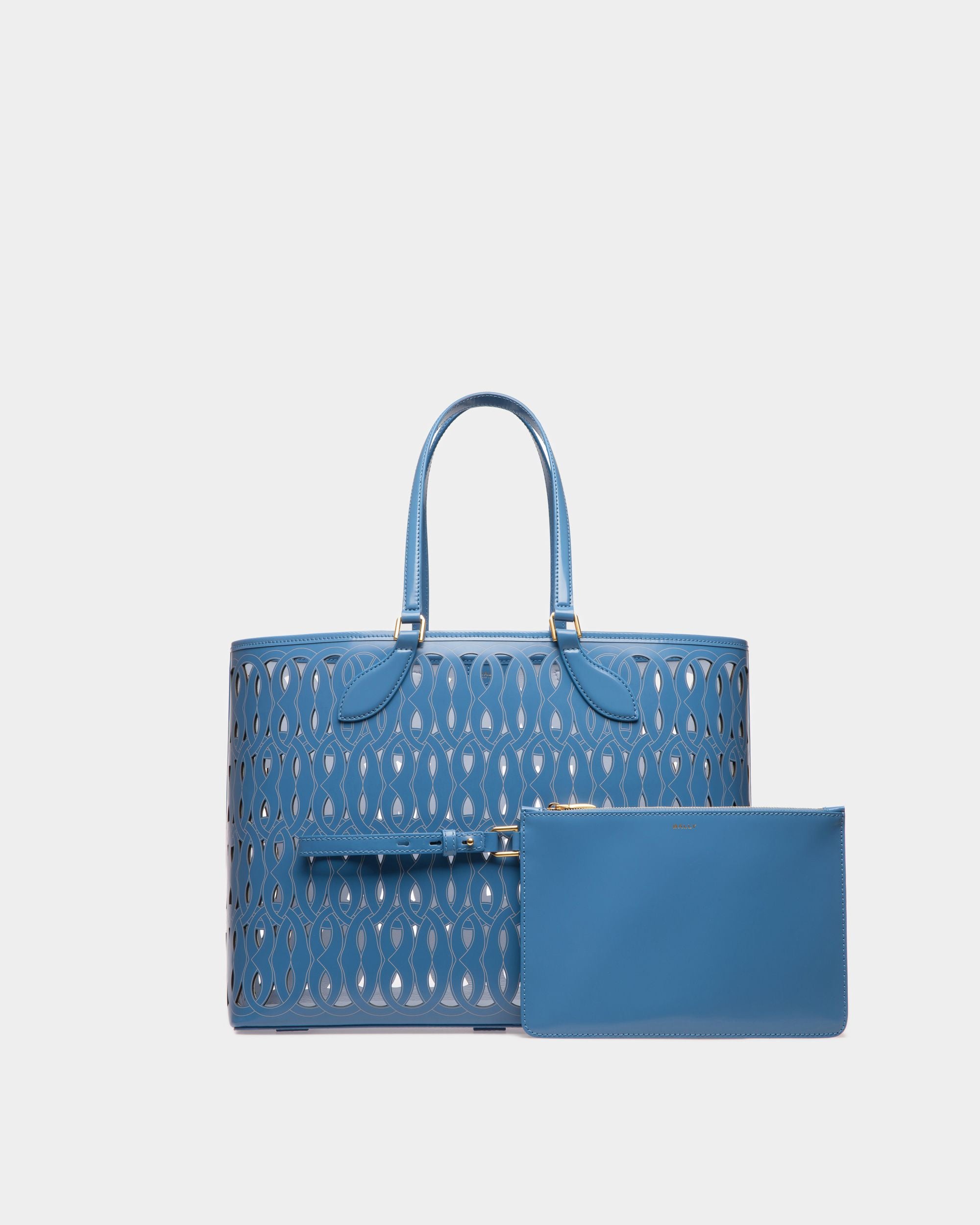 Lago Tragetasche Aus Blauem Leder - Damen - Bally - 01