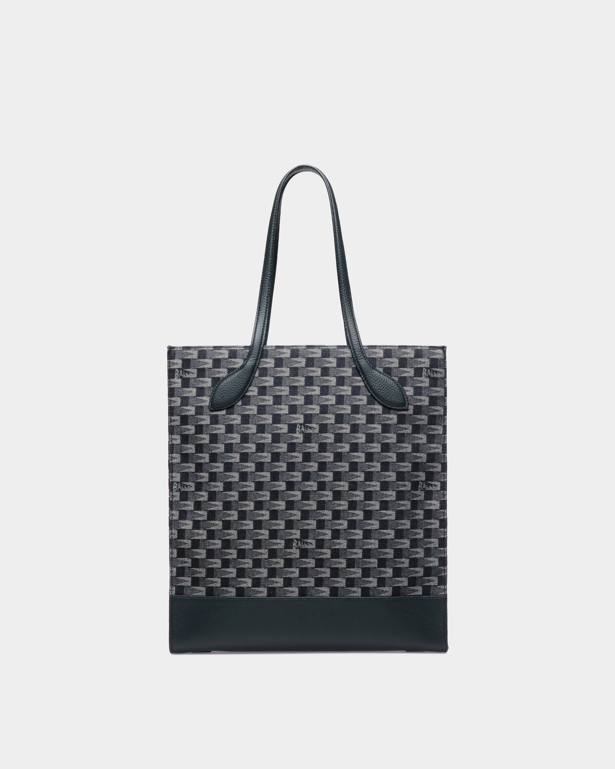Pennant Tragetasche Aus Denim In Navy Blue - Damen - Bally - 02