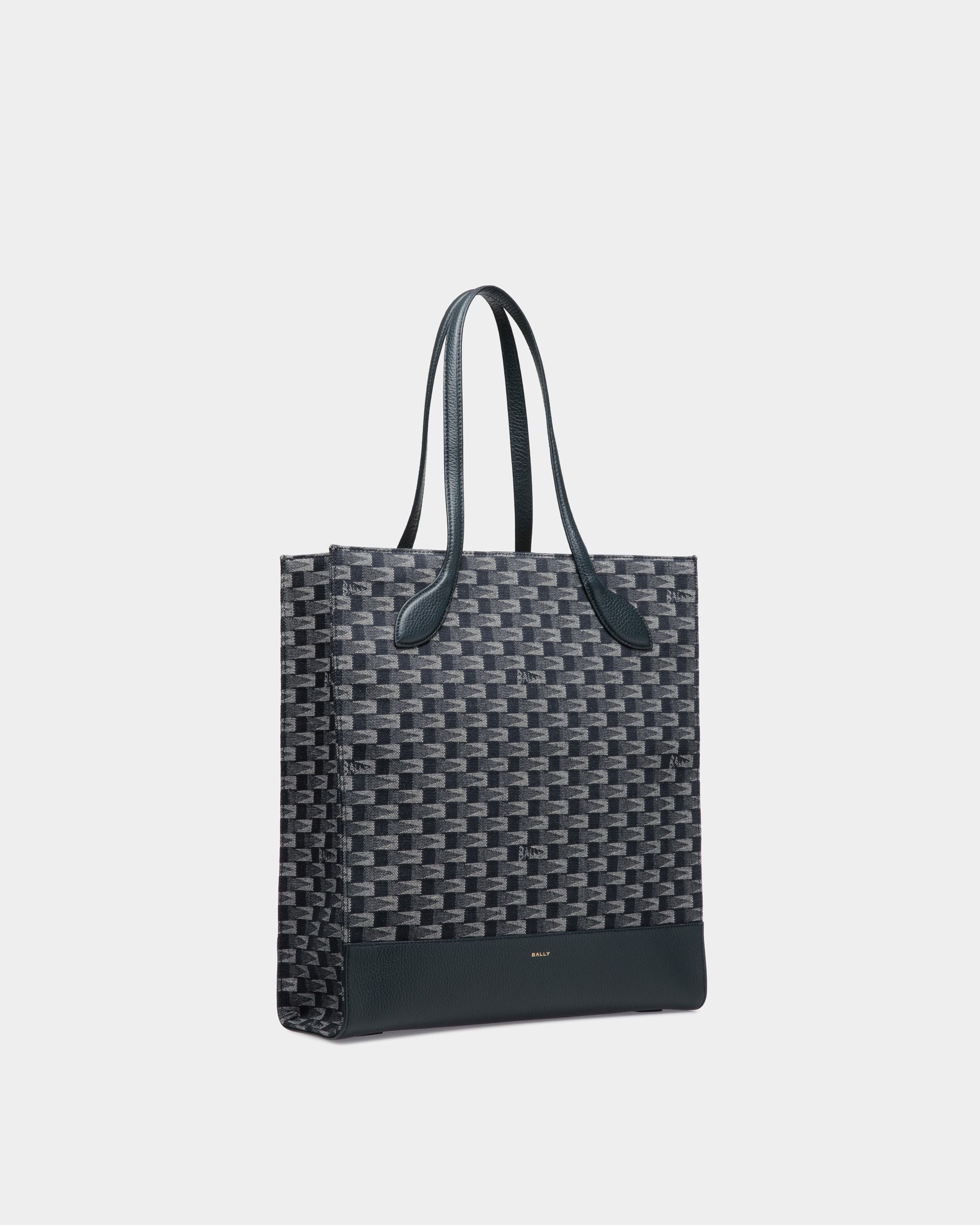 Pennant Tragetasche Aus Denim In Navy Blue - Damen - Bally - 03