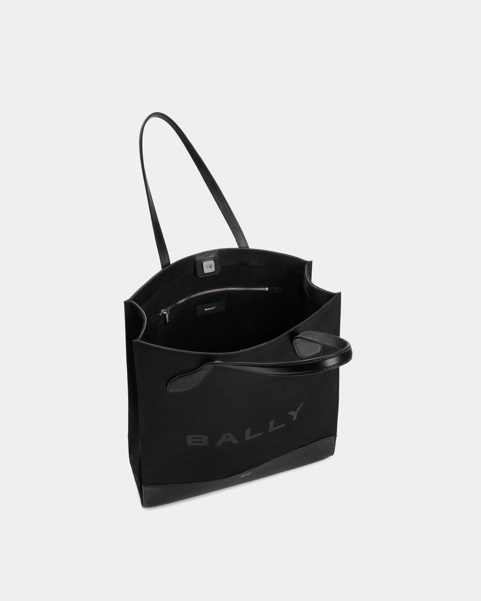 Bar Tragetasche Aus Nylon Und Leder In Schwarz - Damen - Bally - 05