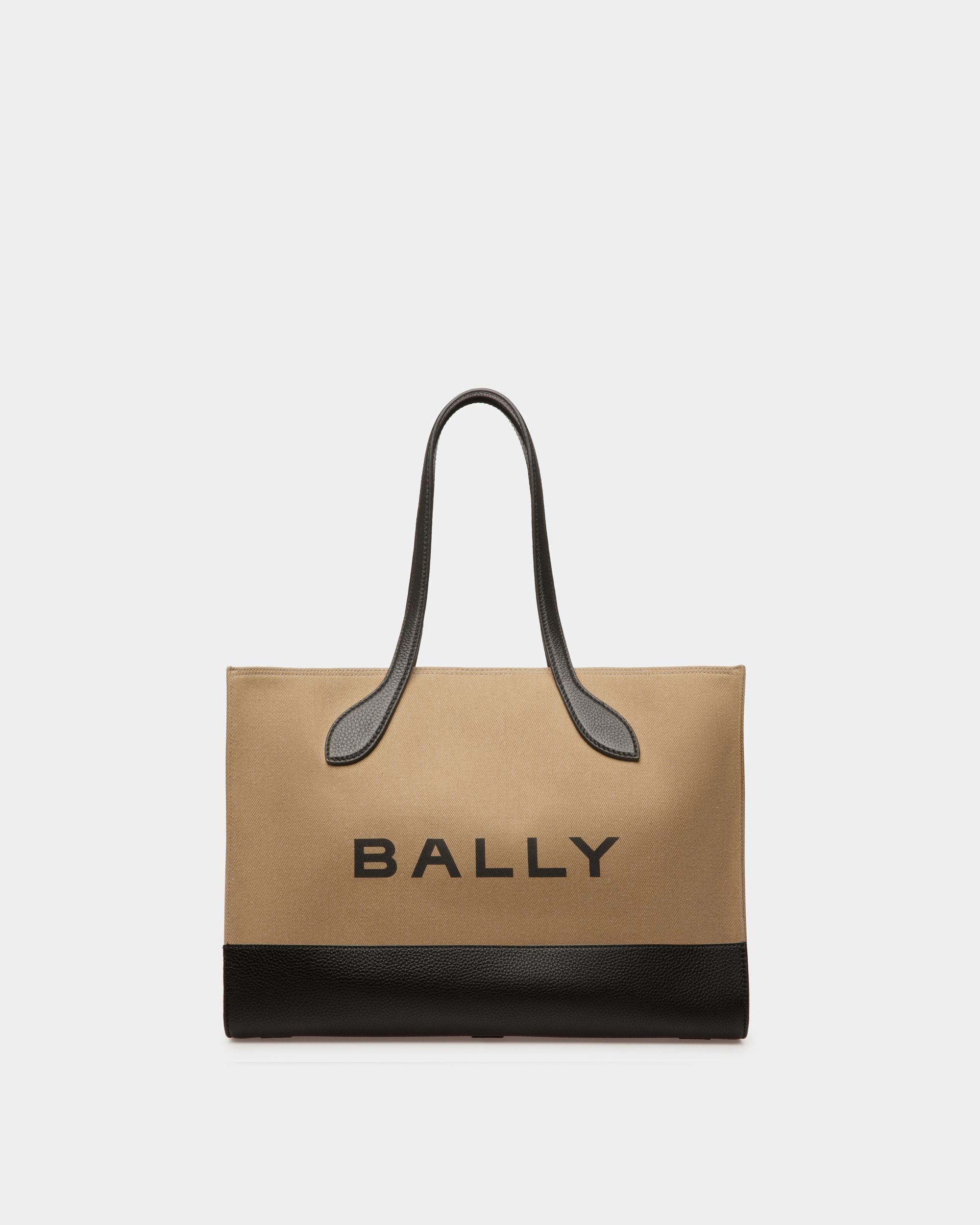 Bar Tragetasche Aus Stoff in Sand und Schwarz - Damen - Bally - 01