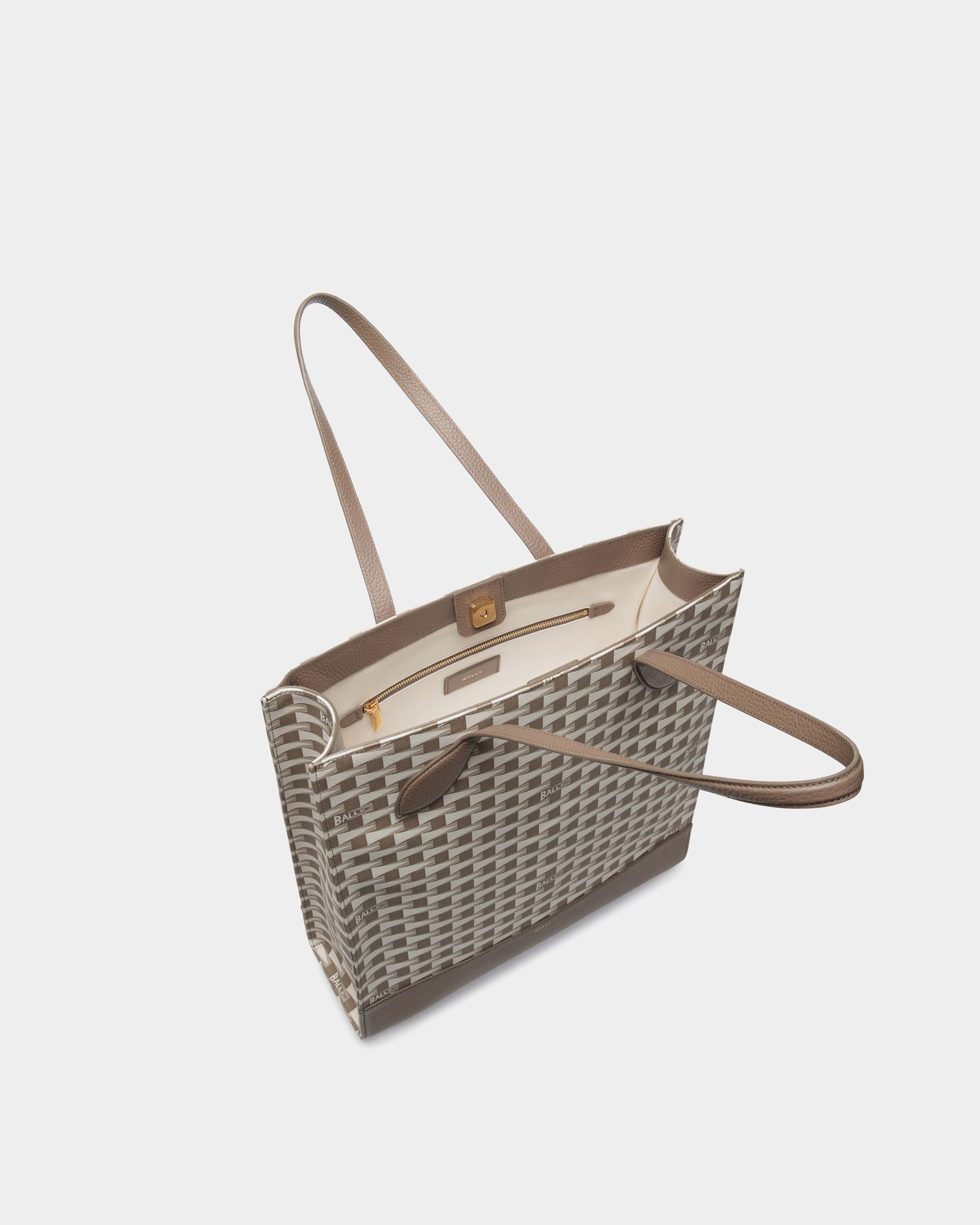 Keep On Tragetasche Aus TPU In Taupe Mit Pennant-Print - Damen - Bally - 04