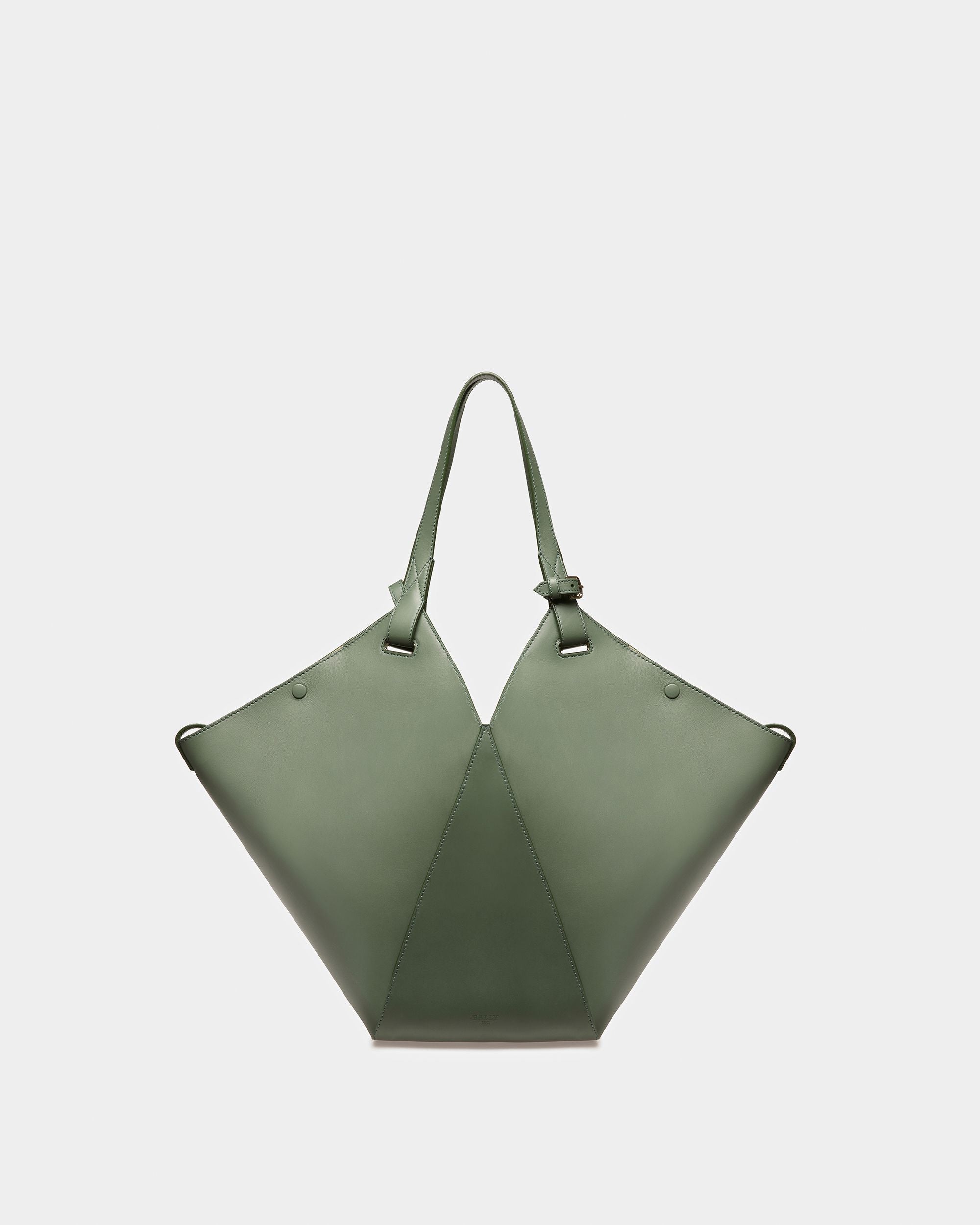 Ahria Tragetasche Aus Leder In Salbei - Damen - Bally - 01